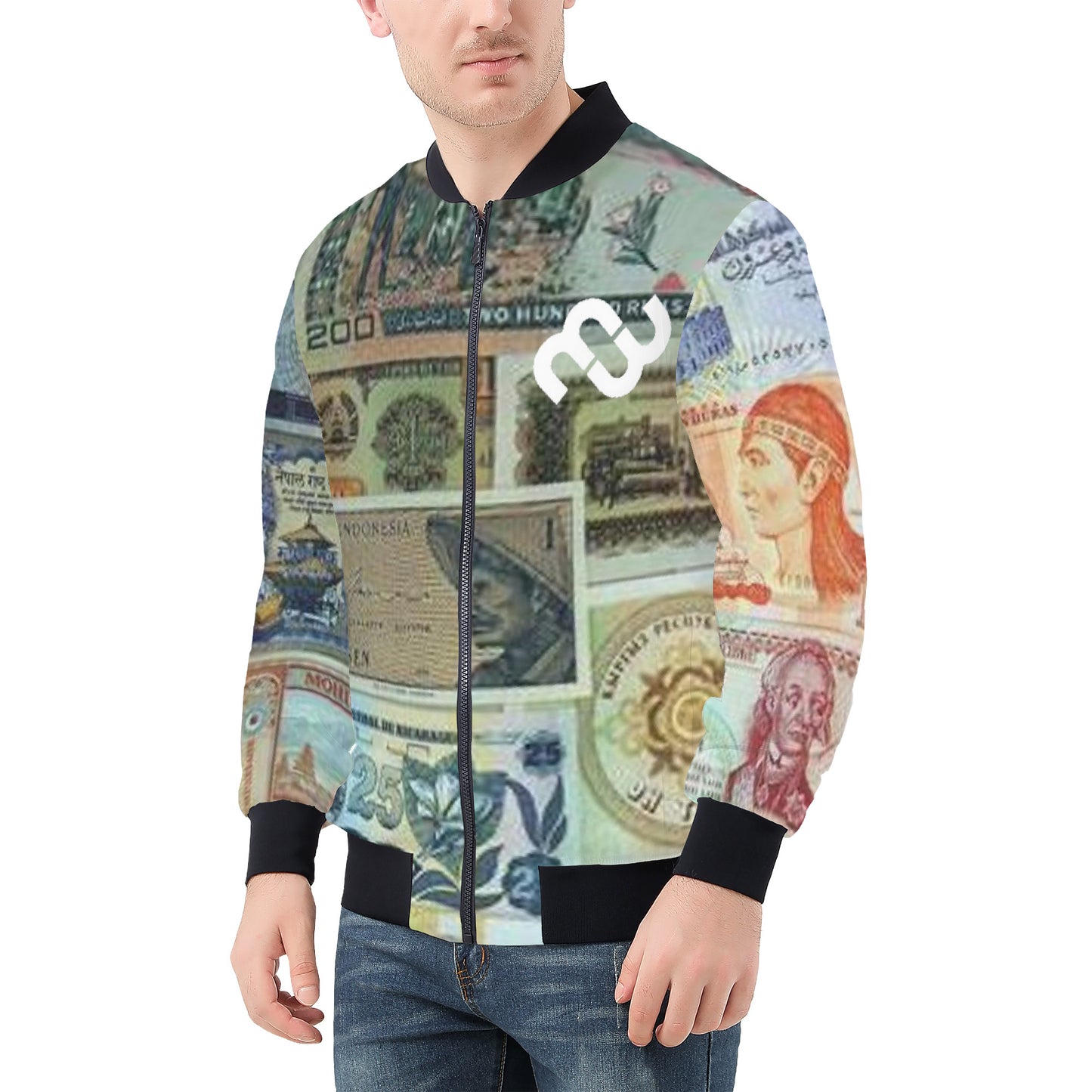 Money Bushae Currency SF_D81 Men's Bomber Jacket