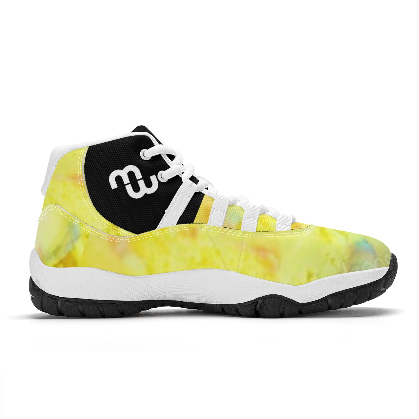 Money Bushae SF_S38 High Top Air Retro Sneakers - White