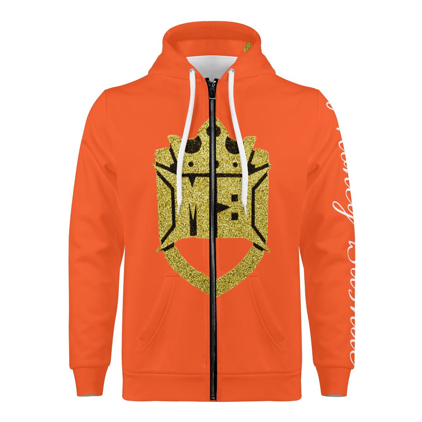 Money Bushae D58 Men's Orange Zip Hoodie