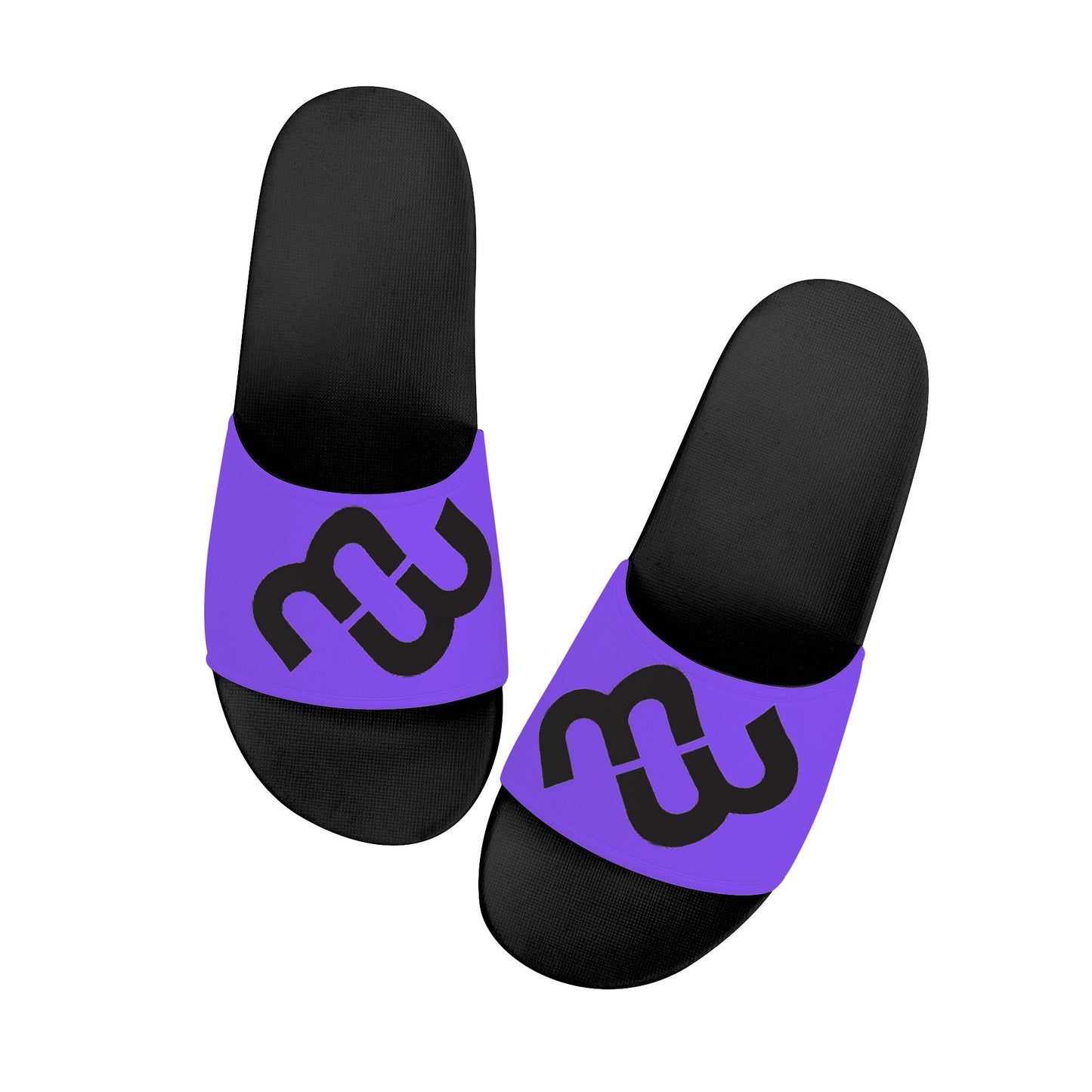 Money Bushae D30 Slide Sandals - Black and Purple
