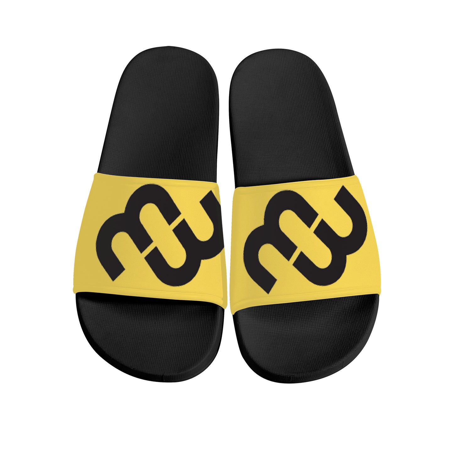 Money Bushae D30 Slide Sandals - Black and Yellow