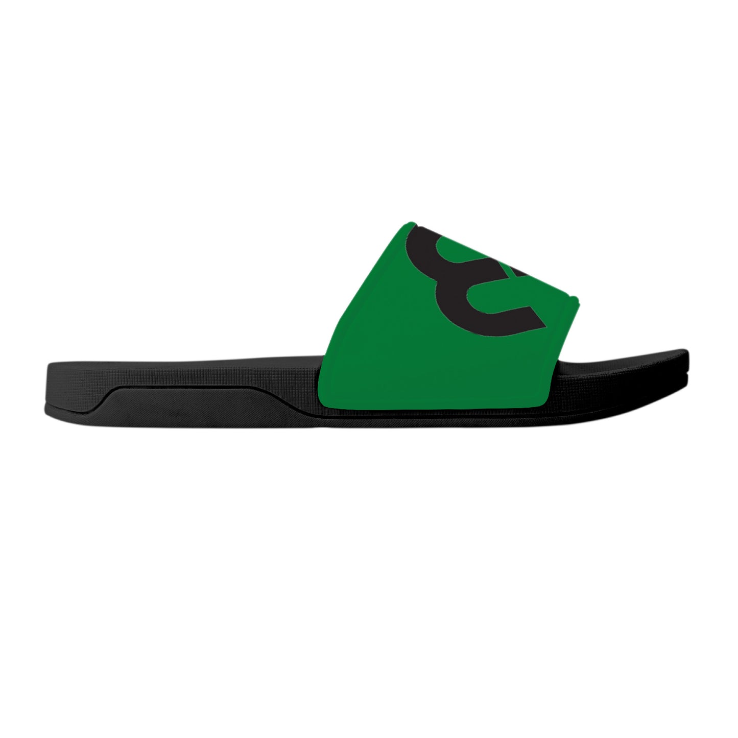 Money Bushae D30 Slide Sandals - Black and Green