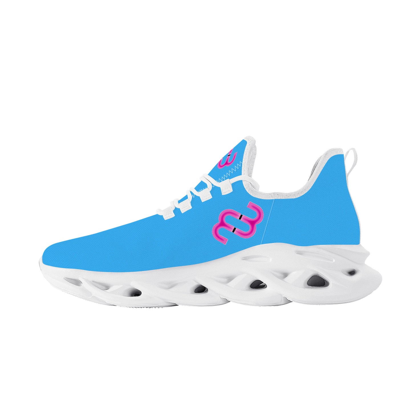 Money Bushae SF_K14 Flex Control Sneaker - White Blue and Pink