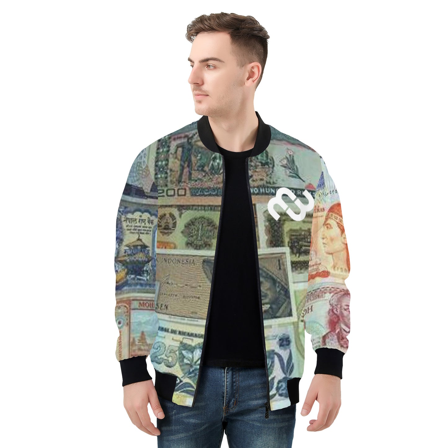 Money Bushae Currency SF_D81 Men's Bomber Jacket