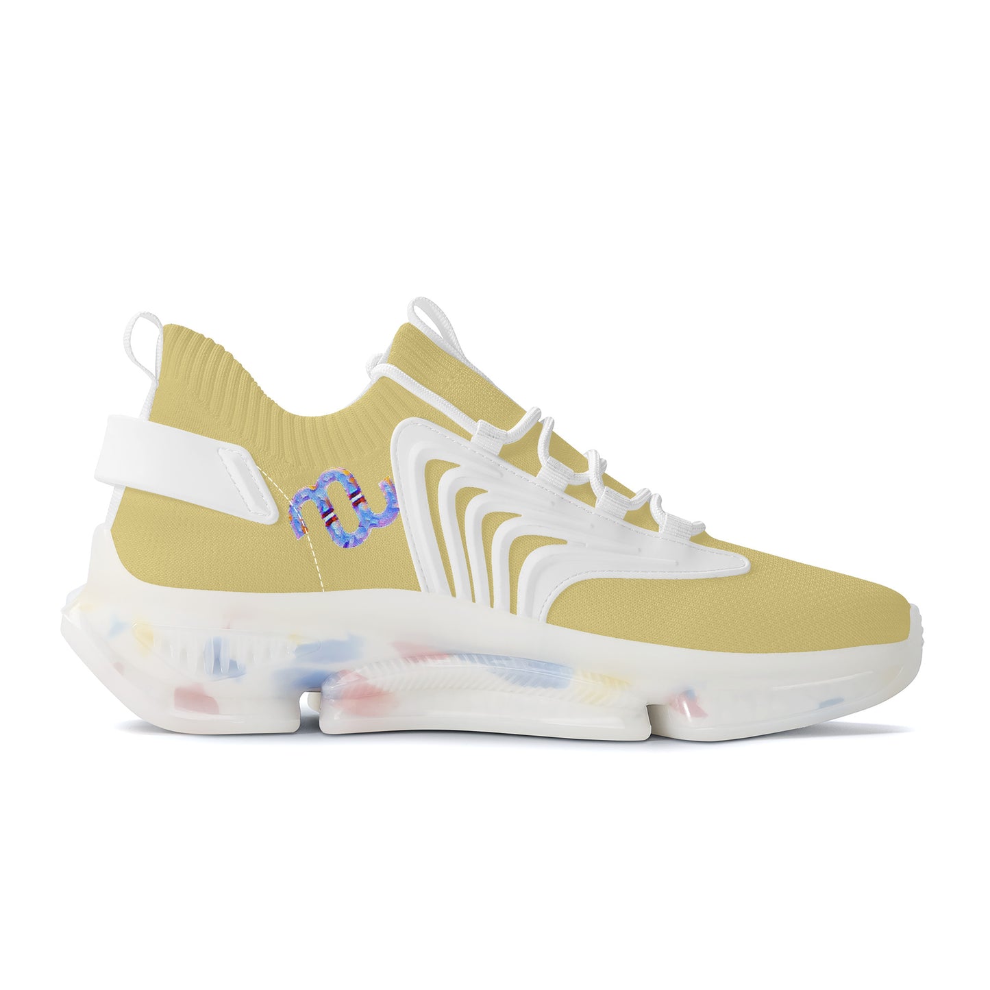 Money Bushae SF_S35 Air Max React Sneakers - White mustard