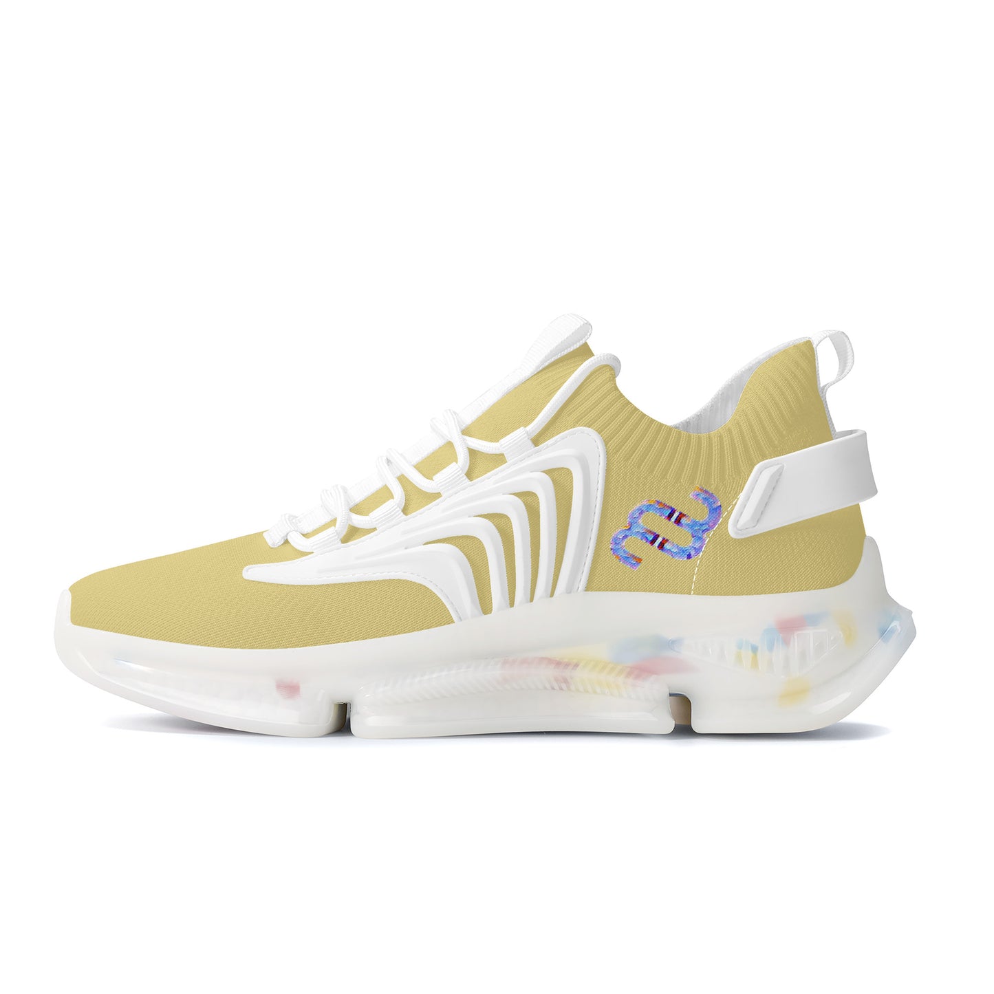 Money Bushae SF_S35 Air Max React Sneakers - White mustard