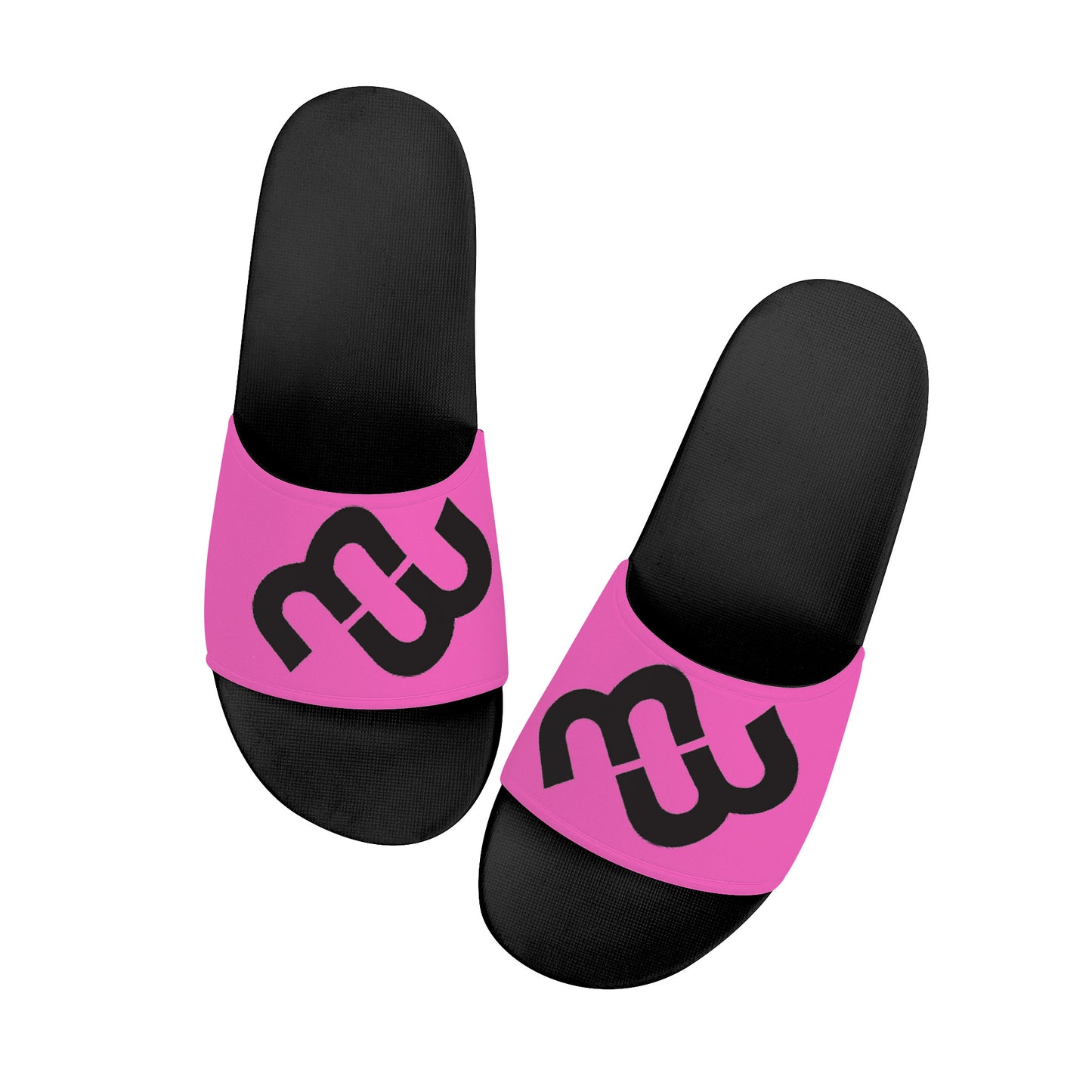 Money Bushae D30 Slide Sandals - Black and Pink