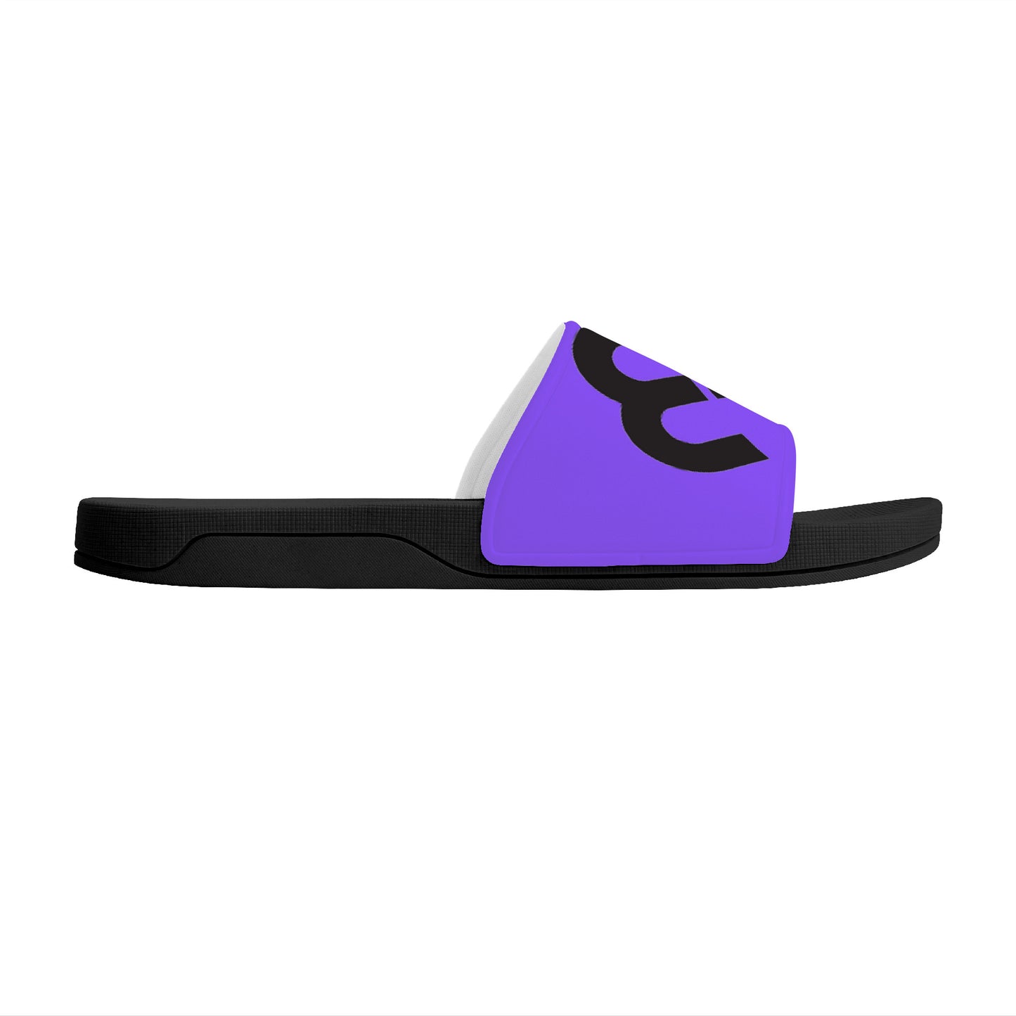 Money Bushae D30 Slide Sandals - Black and Purple