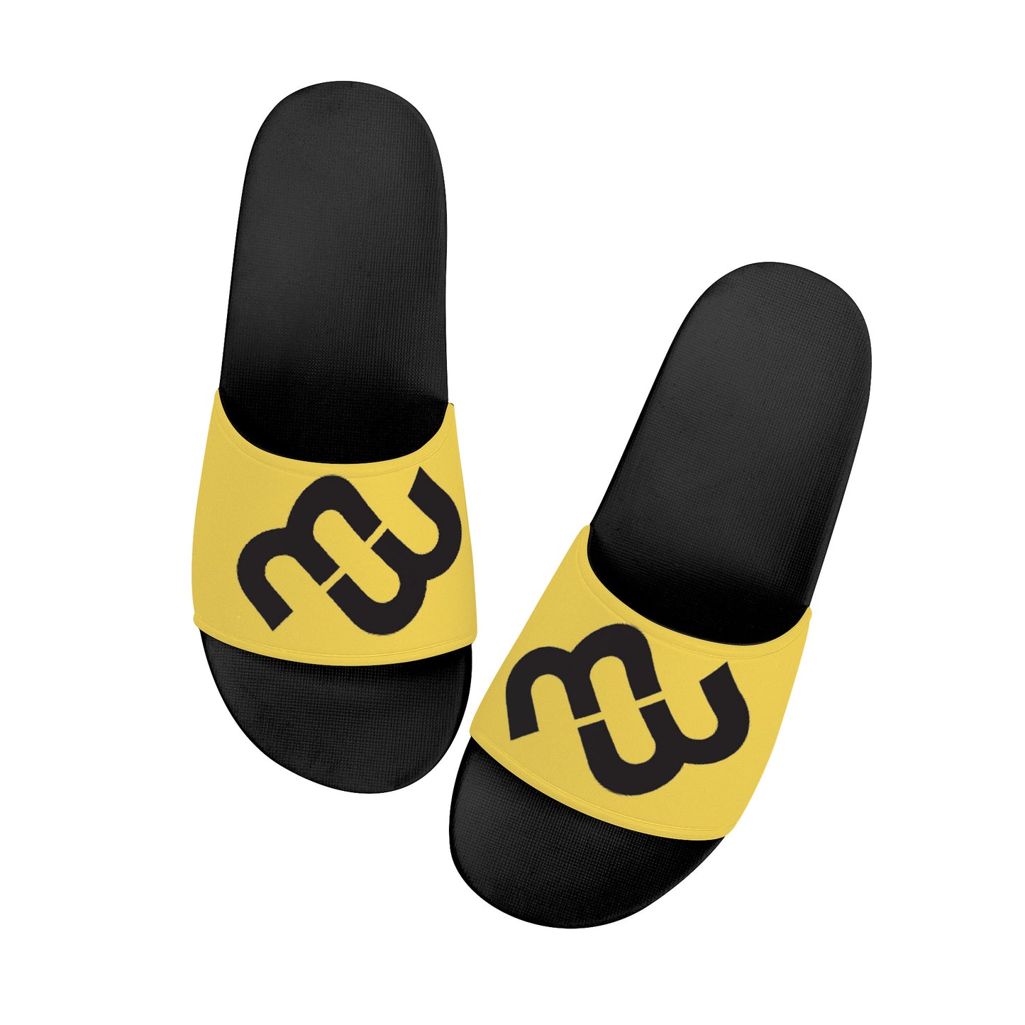 Money Bushae D30 Slide Sandals - Black and Yellow