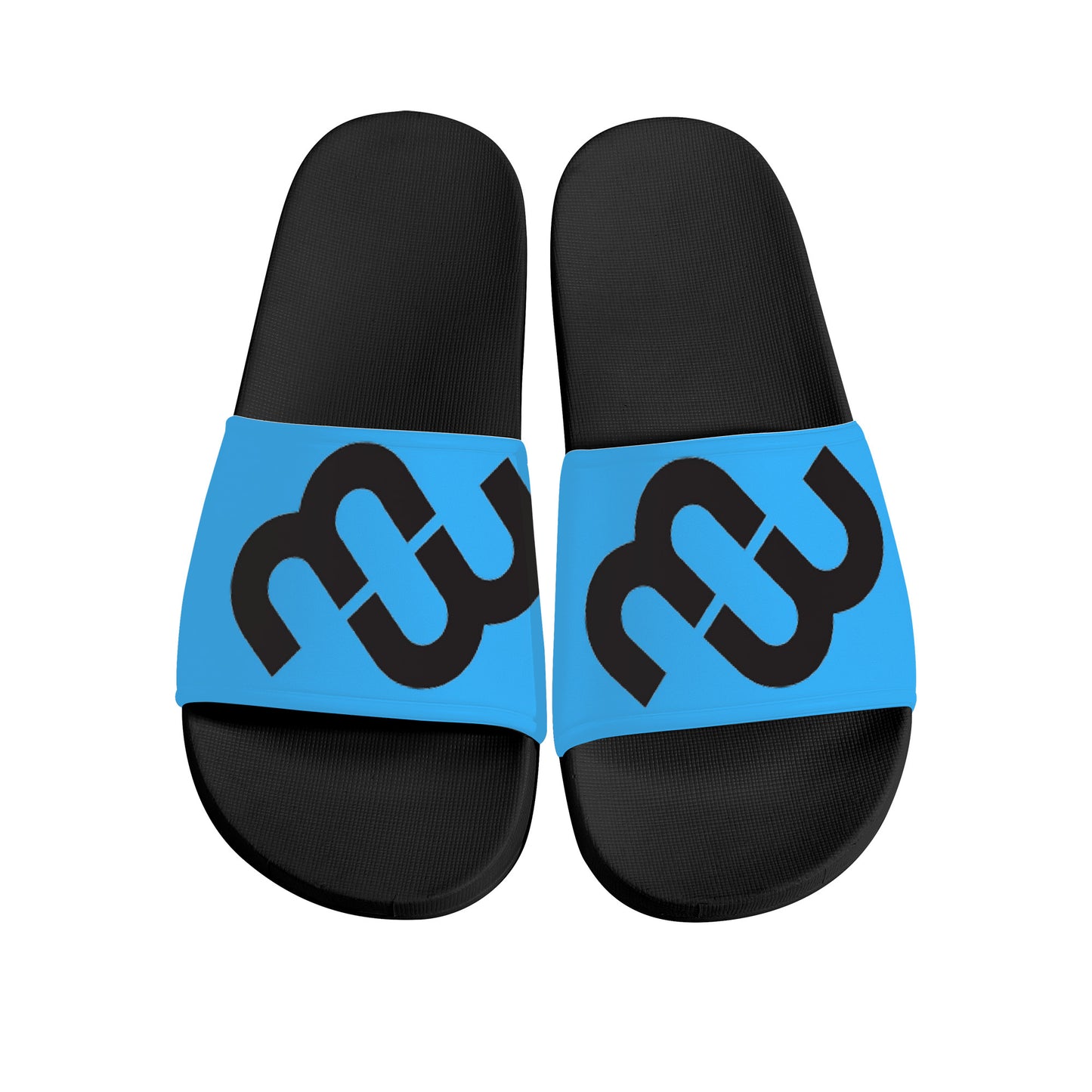 Money Bushae D30 Slide Sandals - Black and Blue