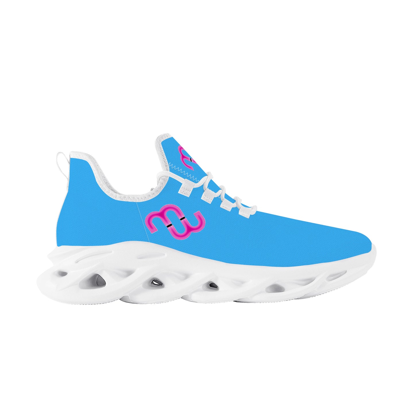 Money Bushae SF_K14 Flex Control Sneaker - White Blue and Pink