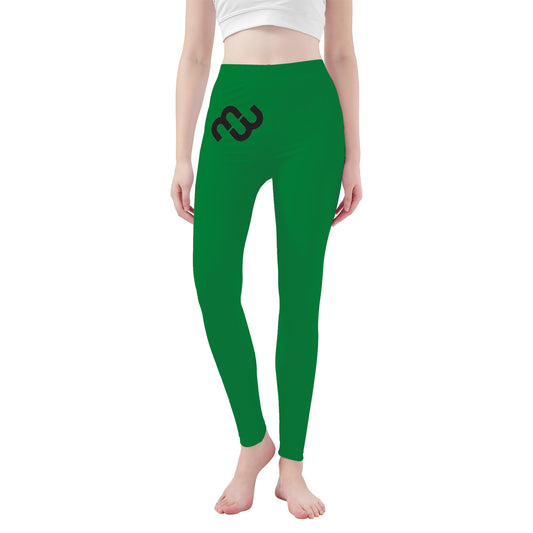 Money Bushae D48 Green Yoga Leggings