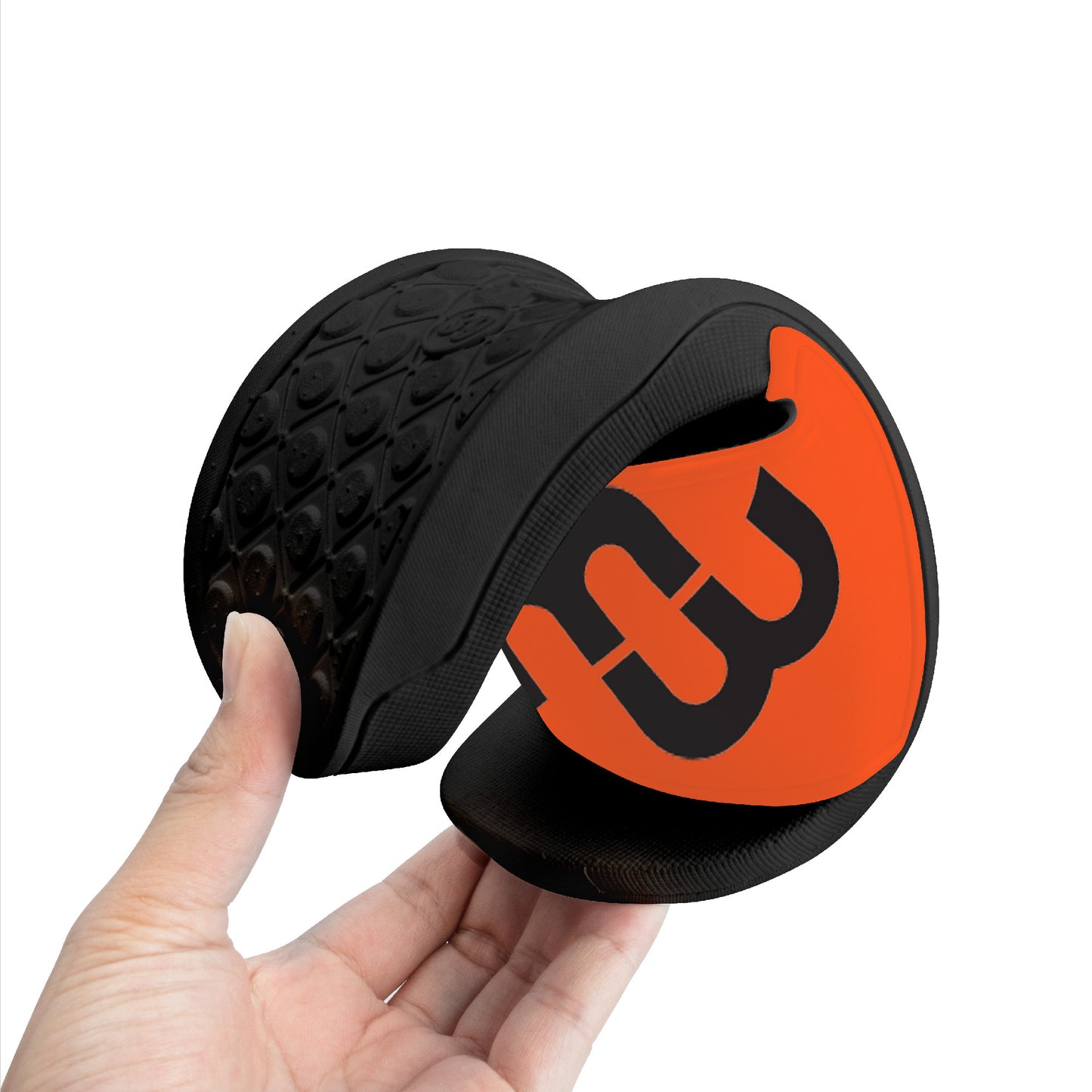 Money Bushae D30 Slide Sandals - Black and Orange