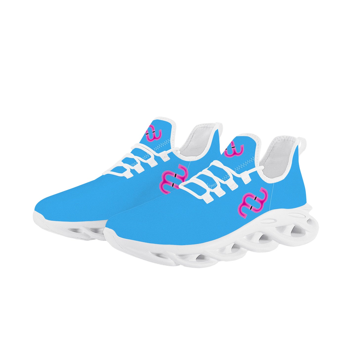 Money Bushae SF_K14 Flex Control Sneaker - White Blue and Pink