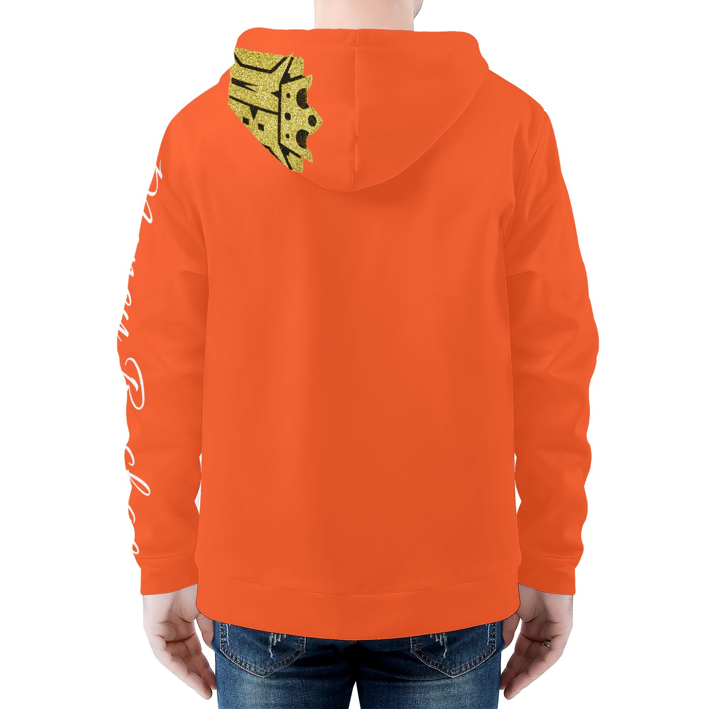 Money Bushae D58 Men's Orange Zip Hoodie