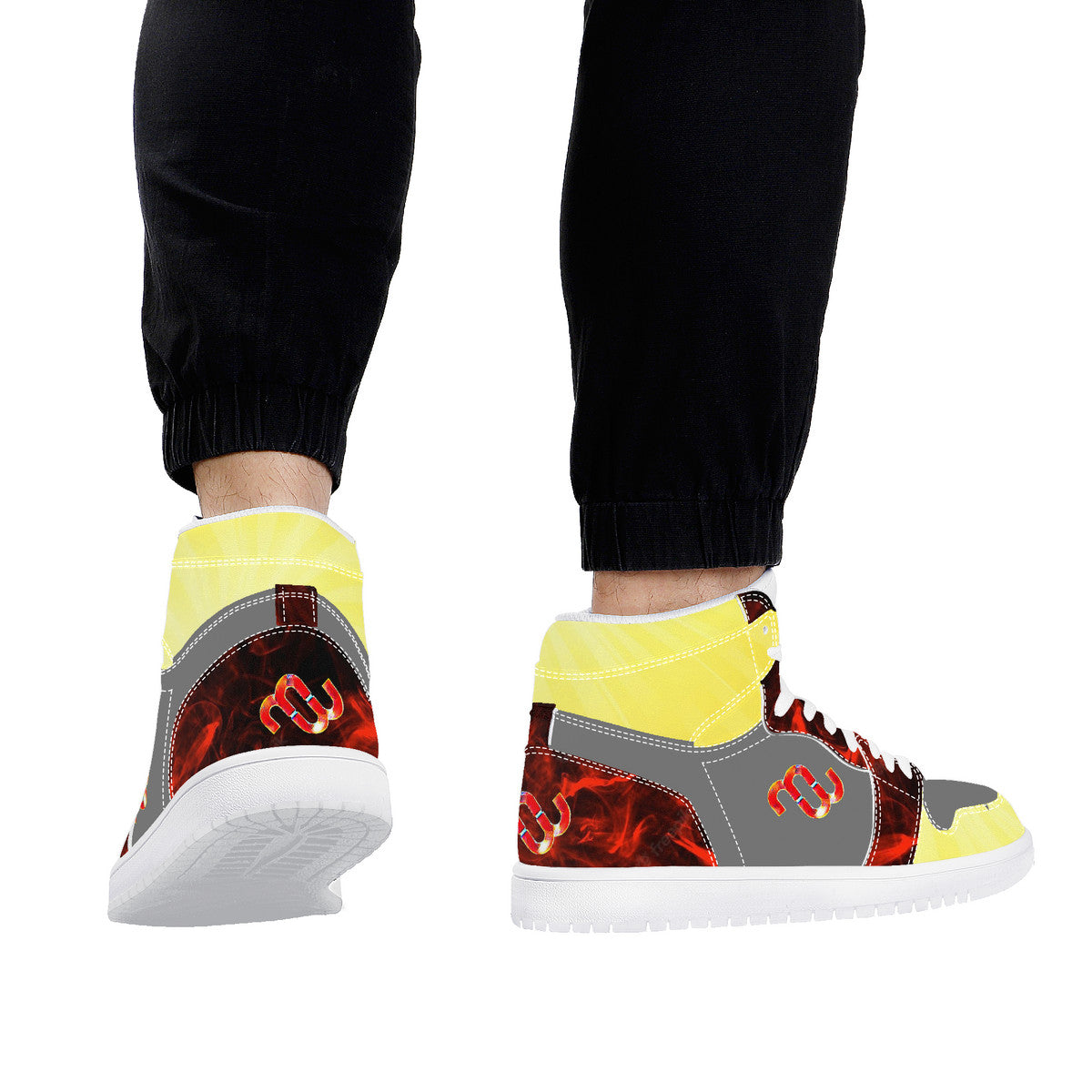 Money Bushae D17 High Top Synthetic Leather Sneaker