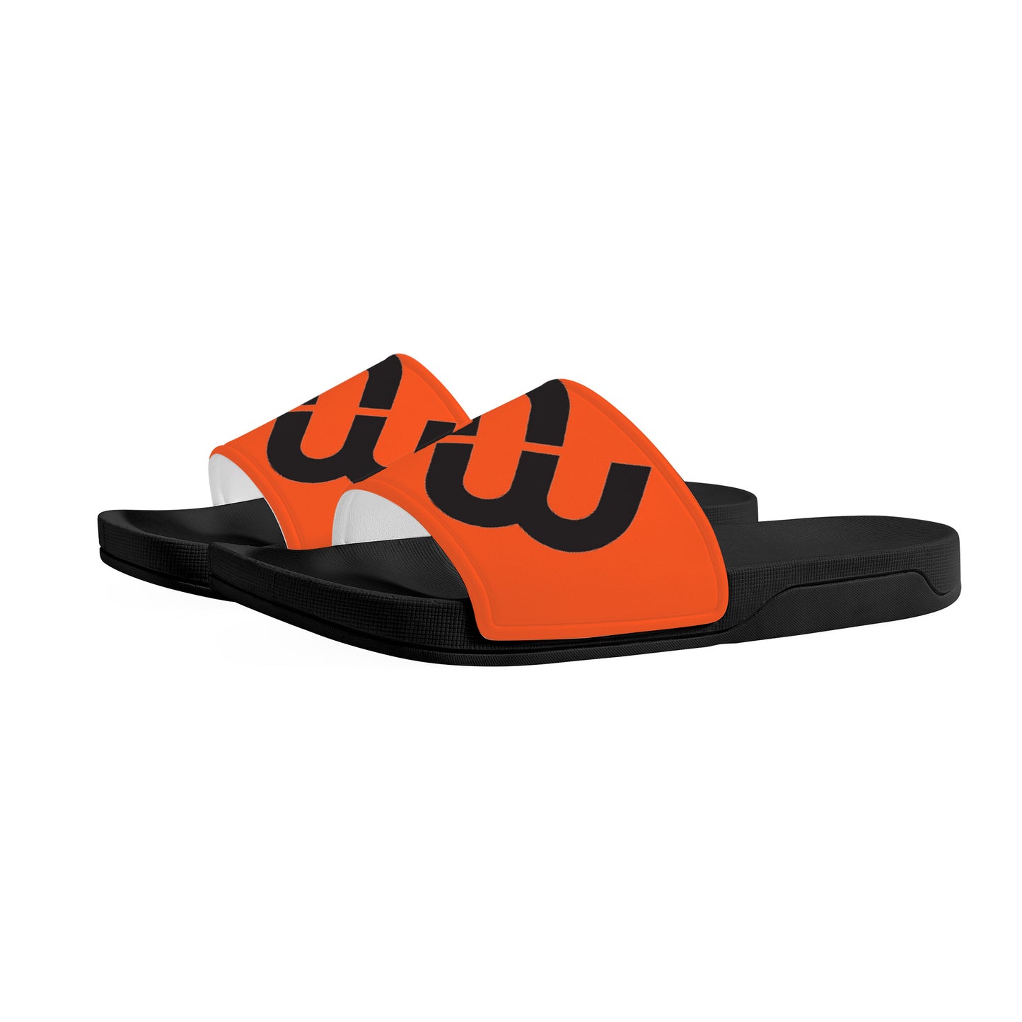 Money Bushae D30 Slide Sandals - Black and Orange