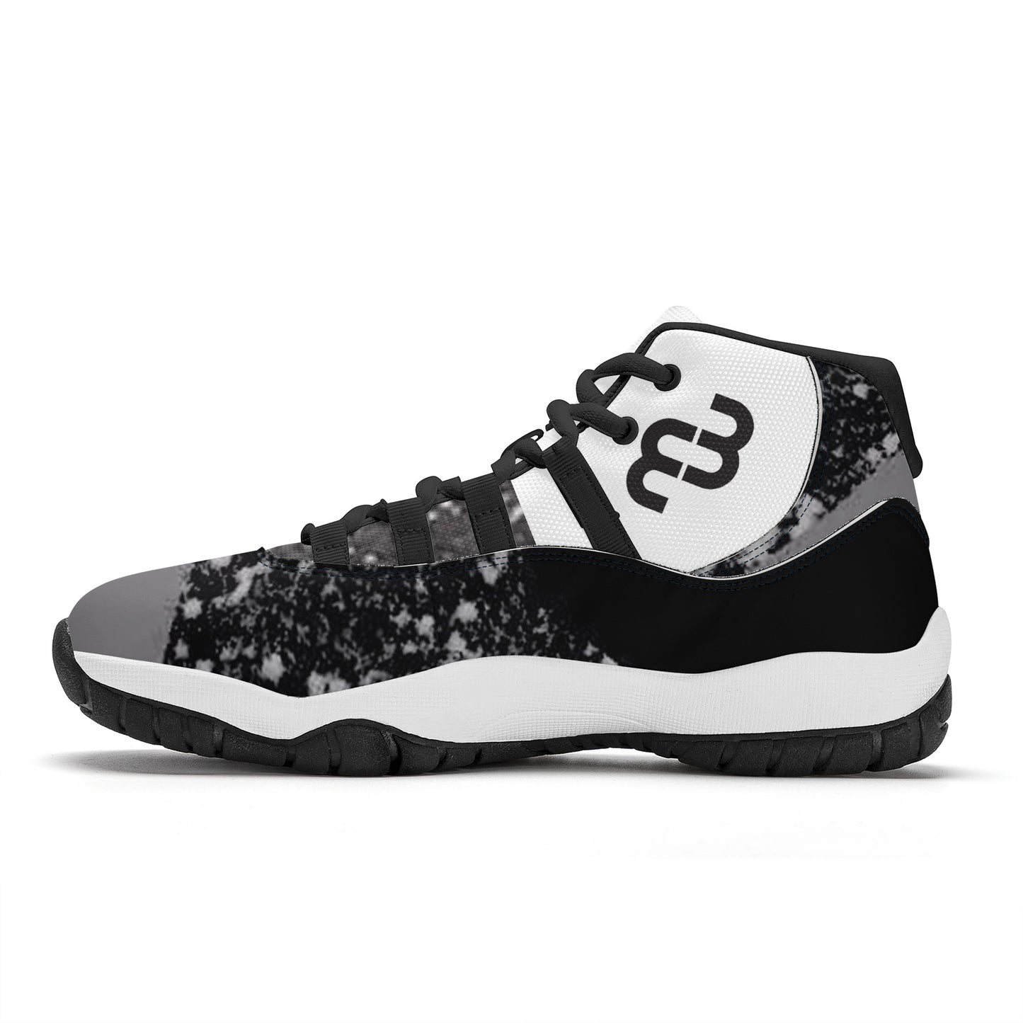 Money Bushae SF_S38 High Top Air Retro Sneakers - Black