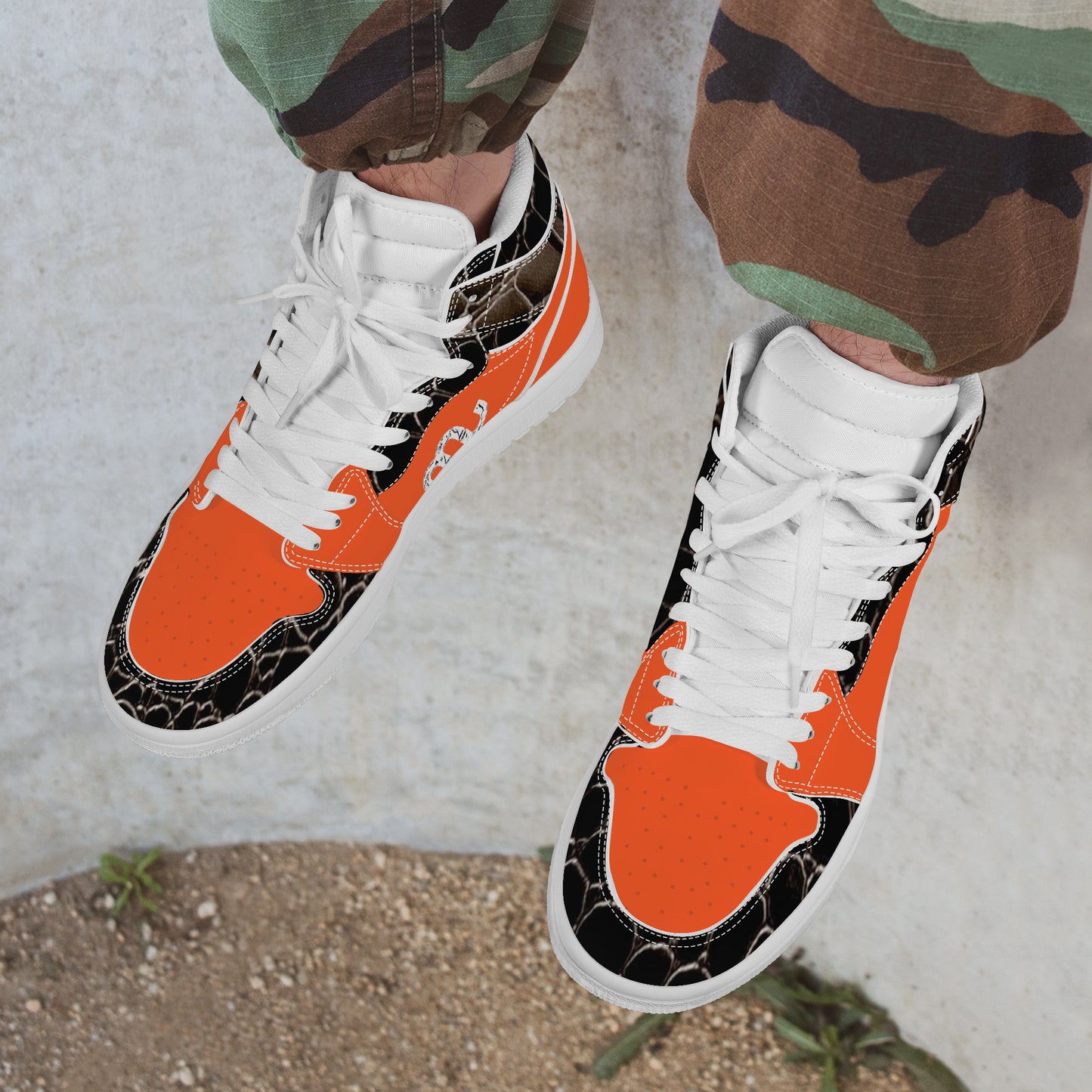 Money Bushae D17 High Top Synthetic Leather Sneaker