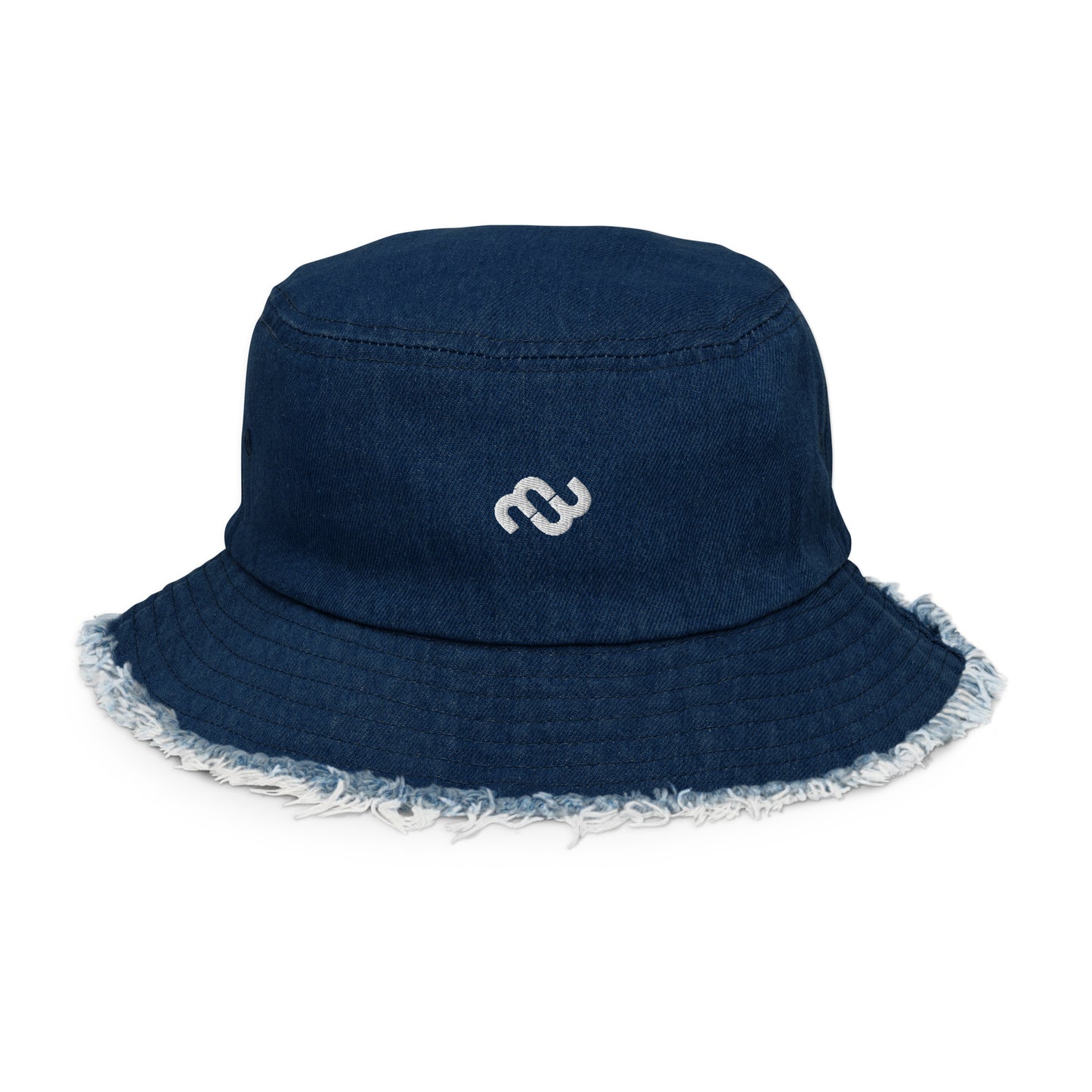 Money Bushae Distressed denim bucket hat