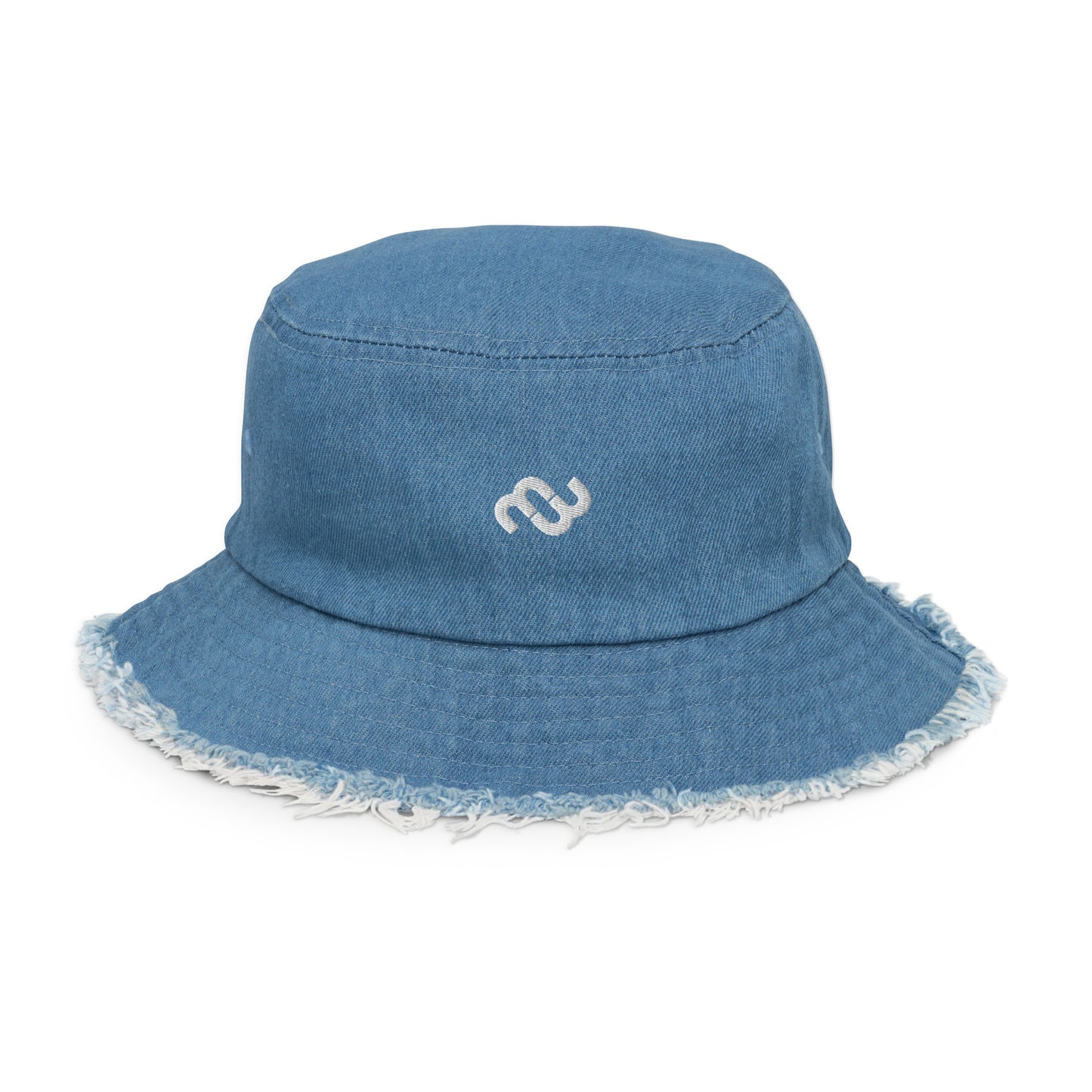 Money Bushae Distressed denim bucket hat