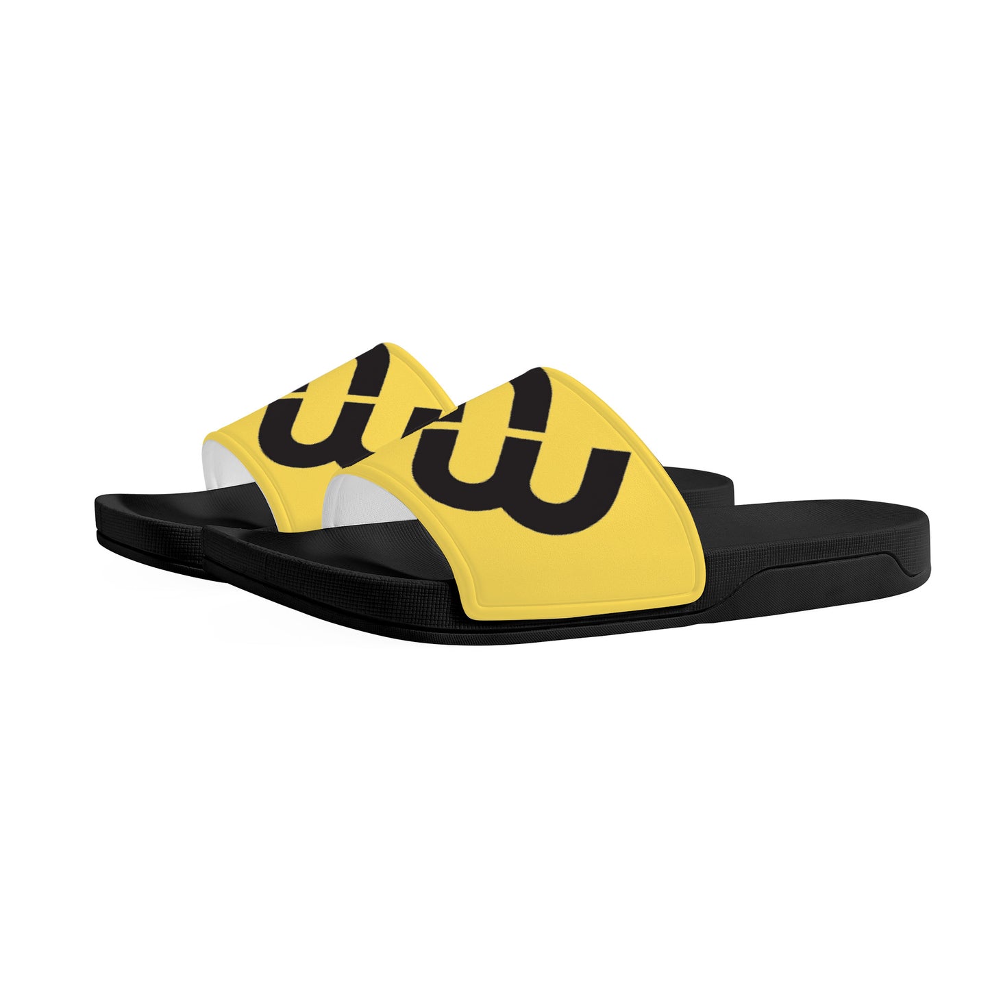 Money Bushae D30 Slide Sandals - Black and Yellow