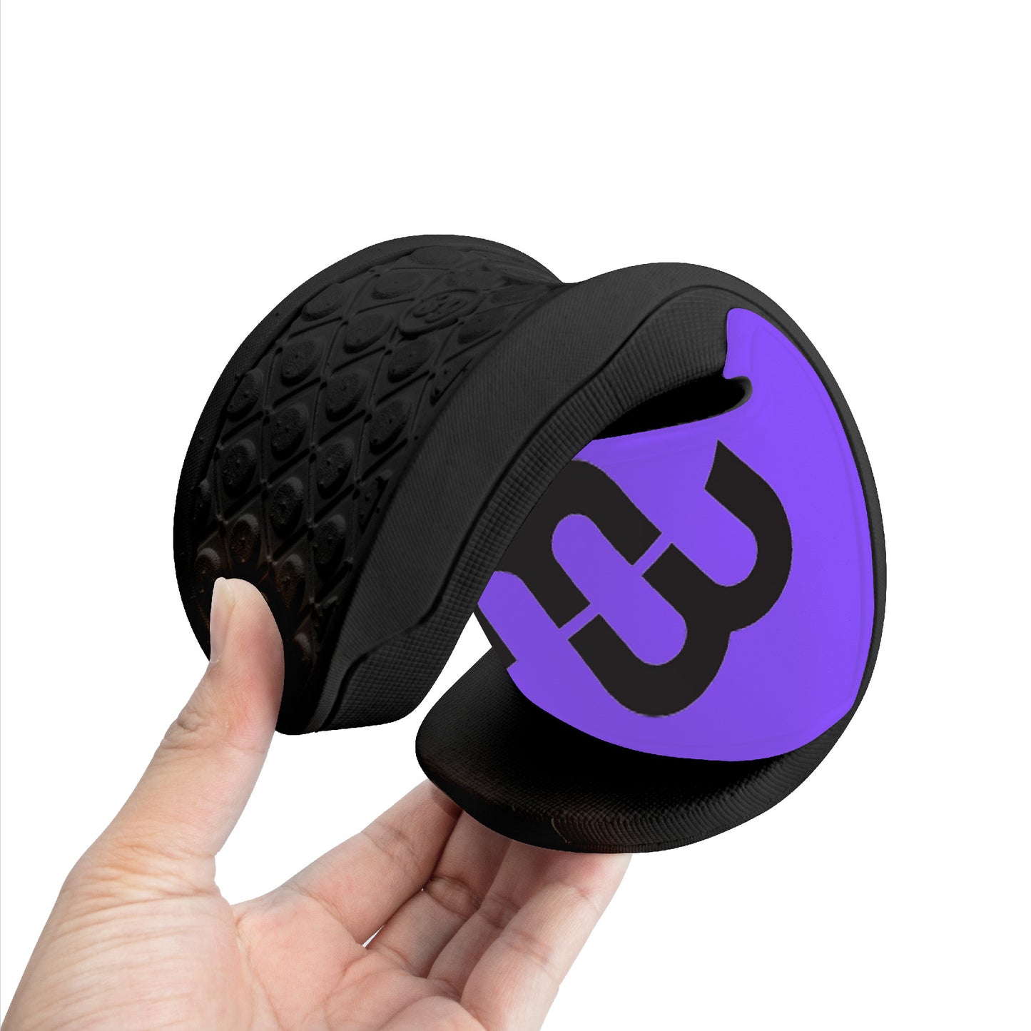 Money Bushae D30 Slide Sandals - Black and Purple