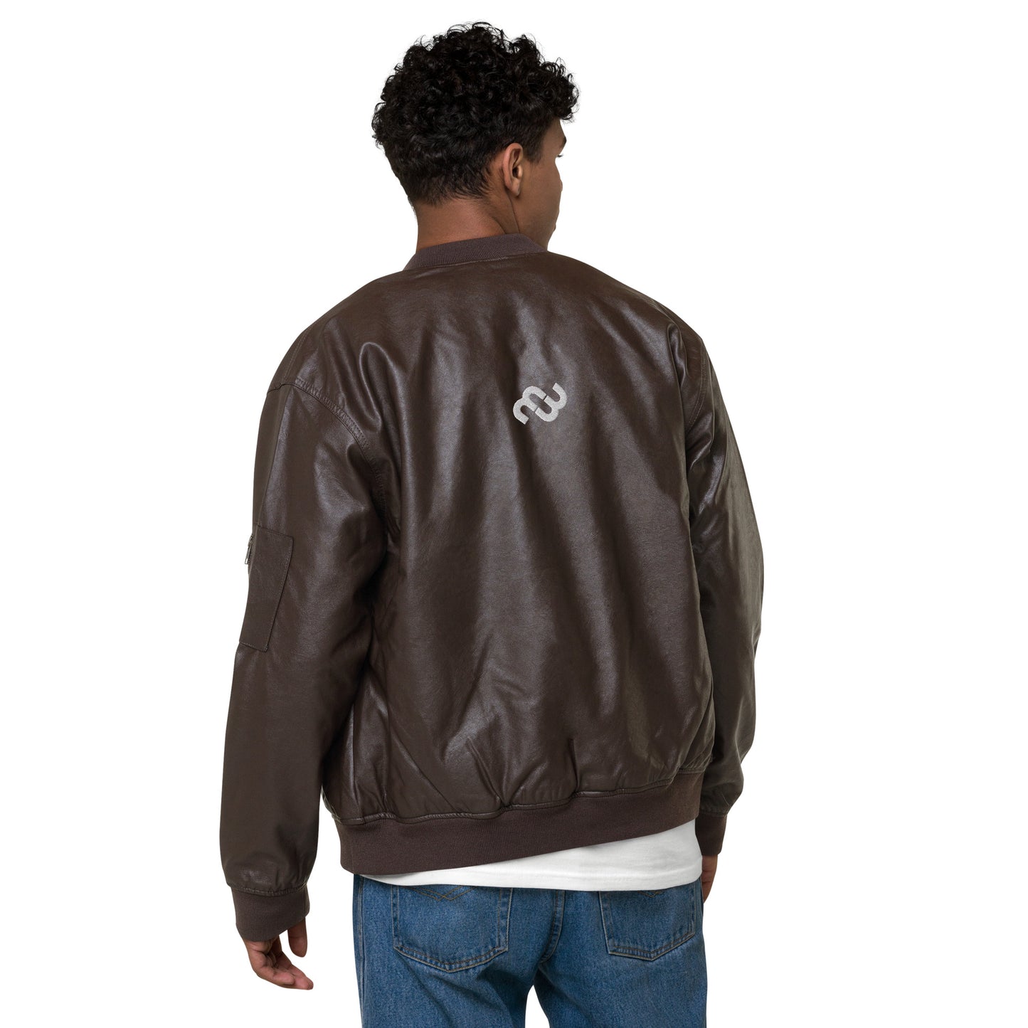 Money Bushae Leather Bomber Jacket