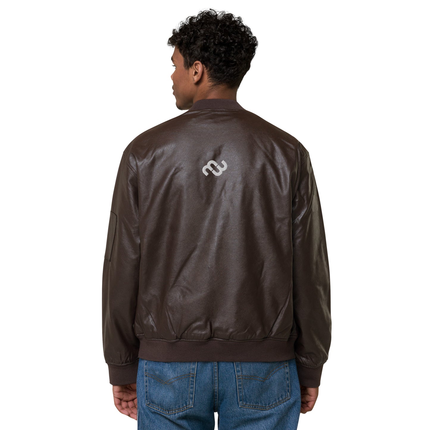 Money Bushae Leather Bomber Jacket