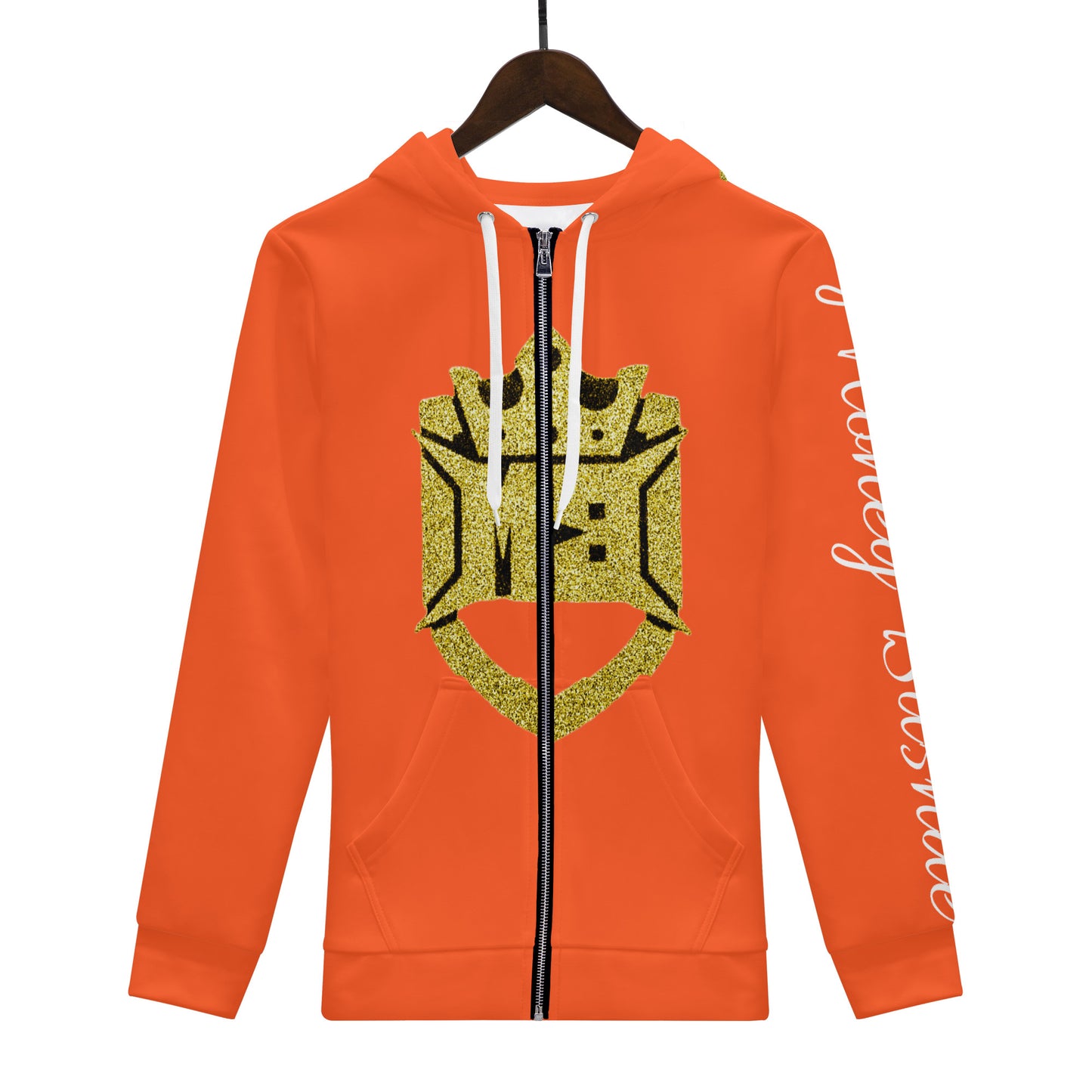 Money Bushae D58 Men's Orange Zip Hoodie