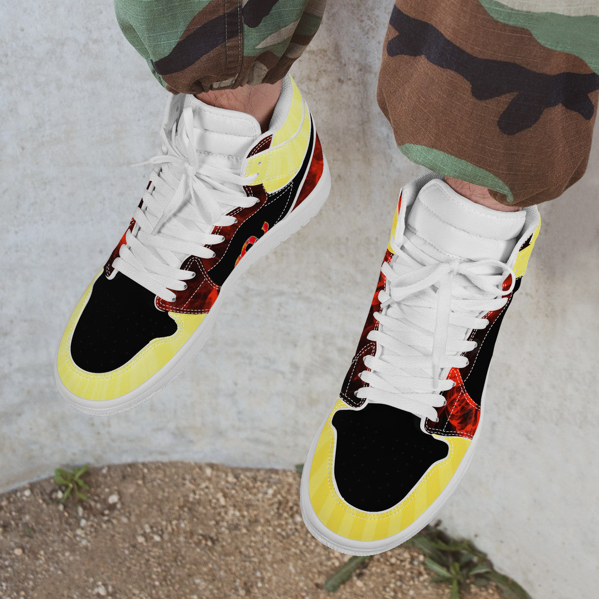 Money Bushae D17 High Top Synthetic Leather Sneaker