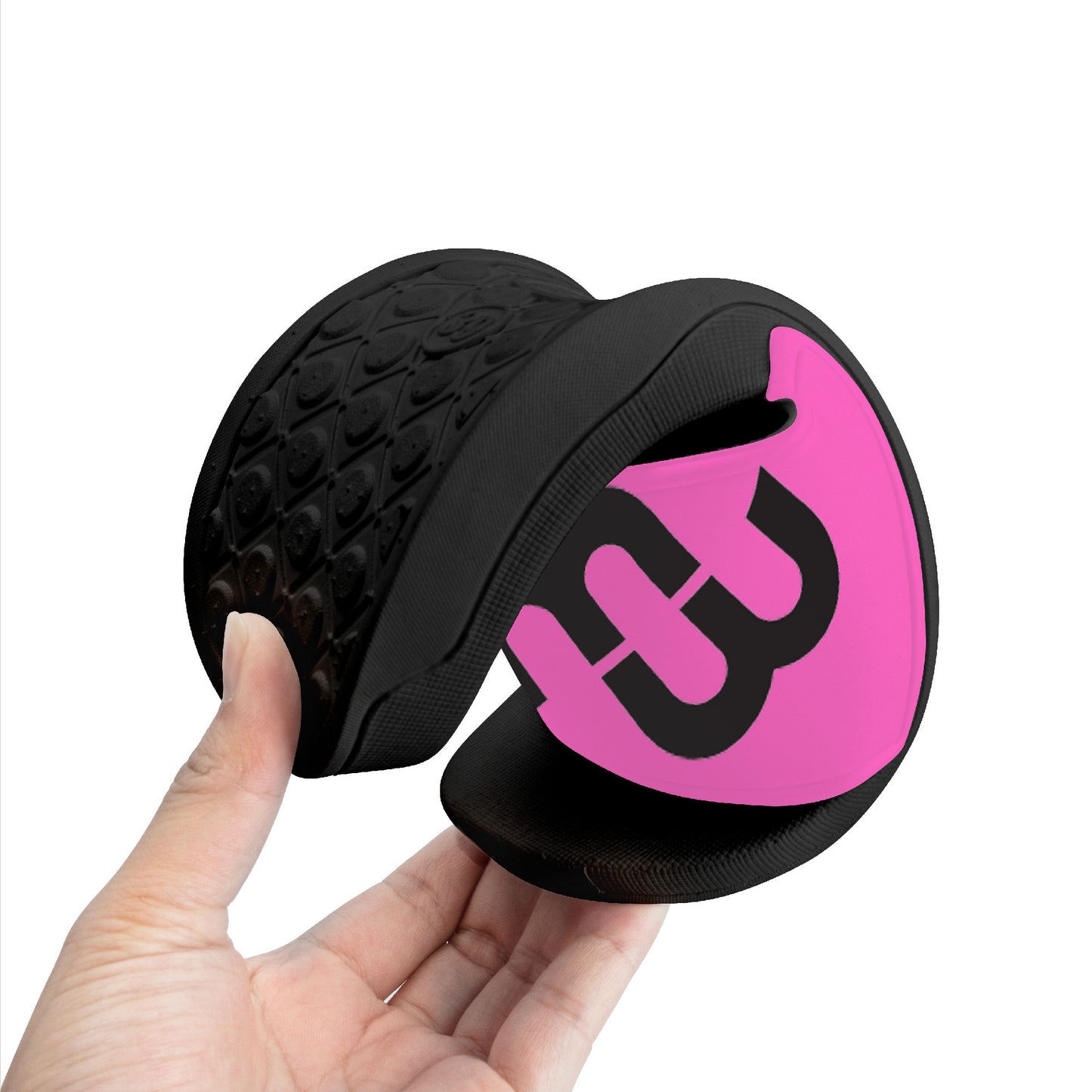 Money Bushae D30 Slide Sandals - Black and Pink