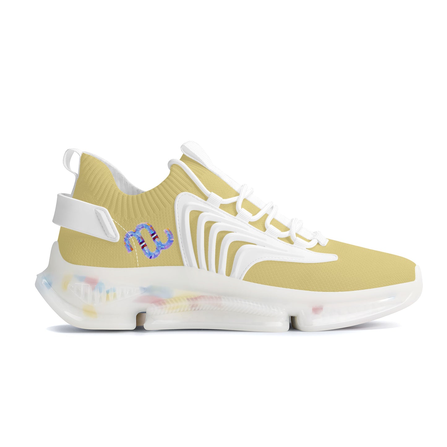 Money Bushae SF_S35 Air Max React Sneakers - White mustard