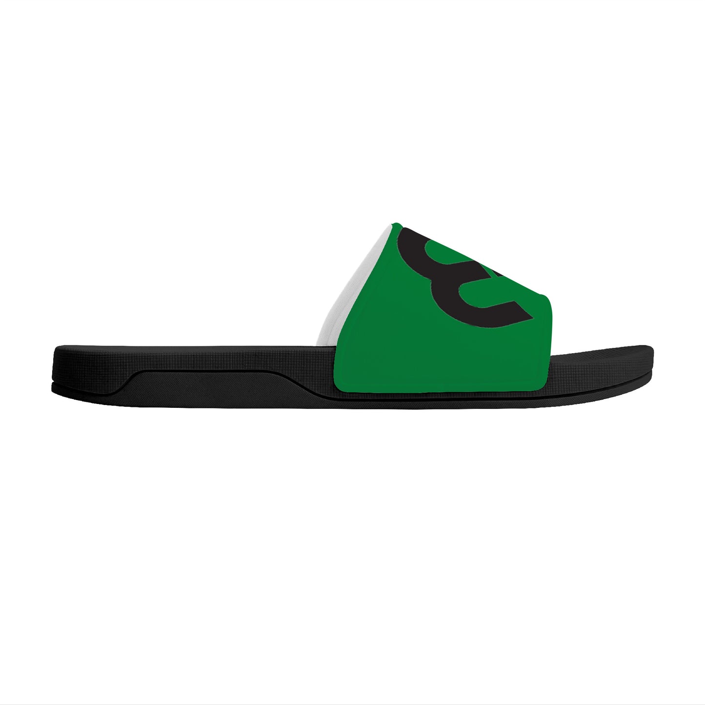 Money Bushae D30 Slide Sandals - Black and Green