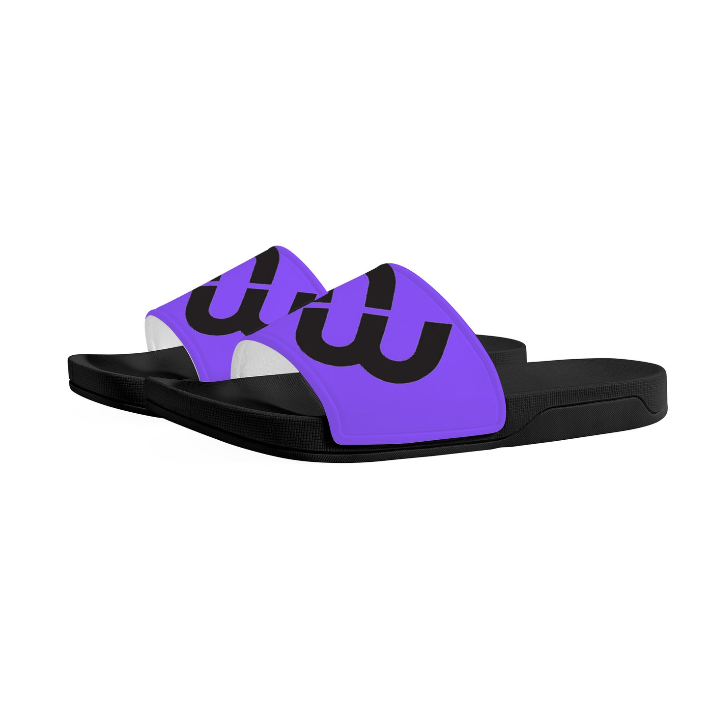 Money Bushae D30 Slide Sandals - Black and Purple