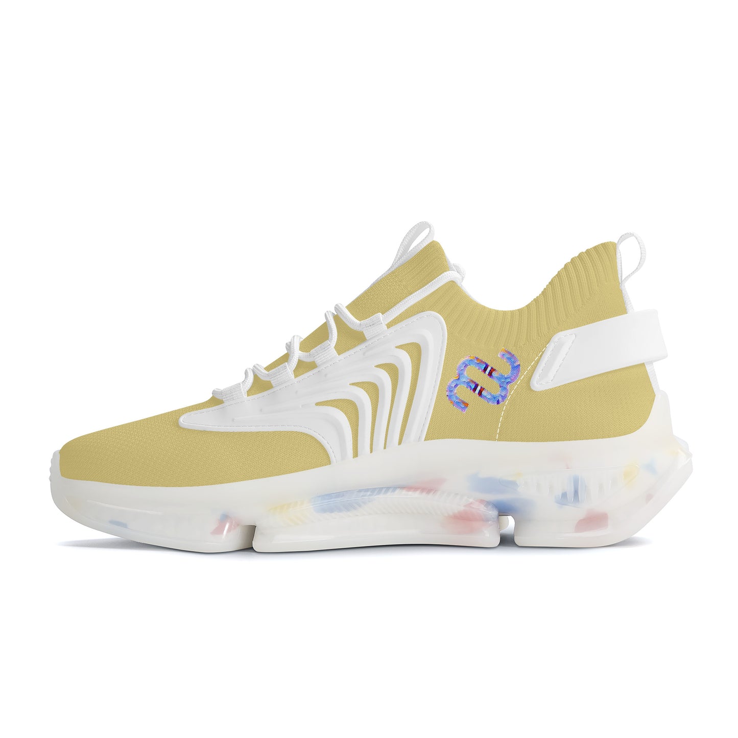 Money Bushae SF_S35 Air Max React Sneakers - White mustard