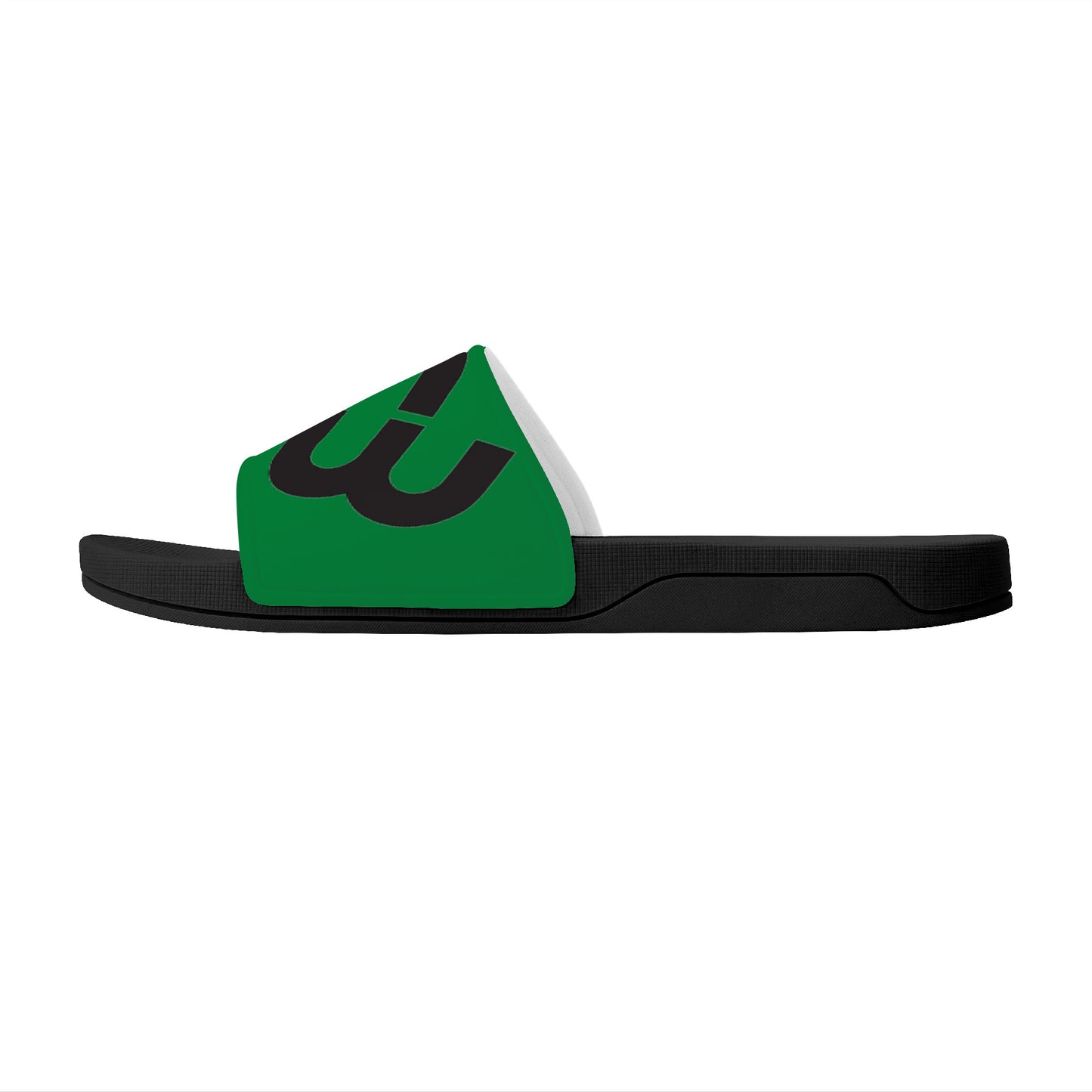 Money Bushae D30 Slide Sandals - Black and Green