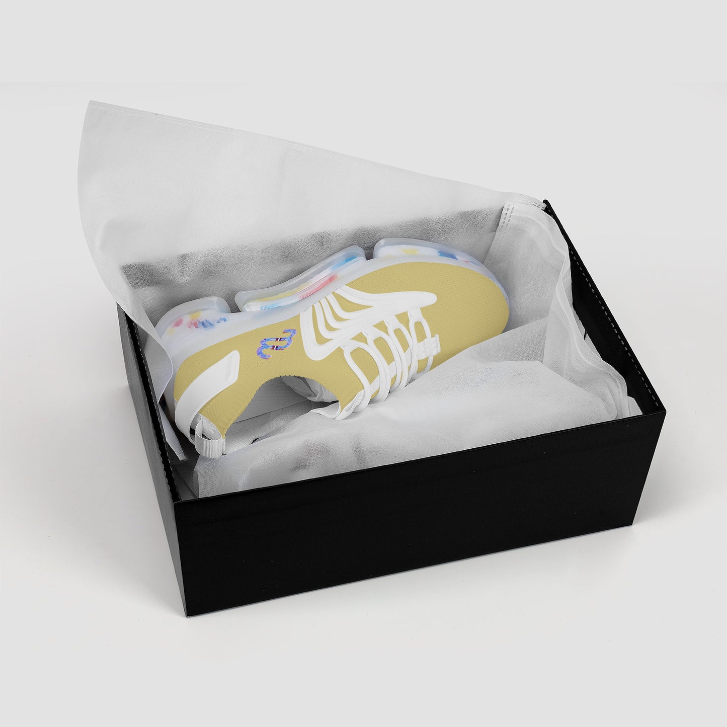 Money Bushae SF_S35 Air Max React Sneakers - White mustard