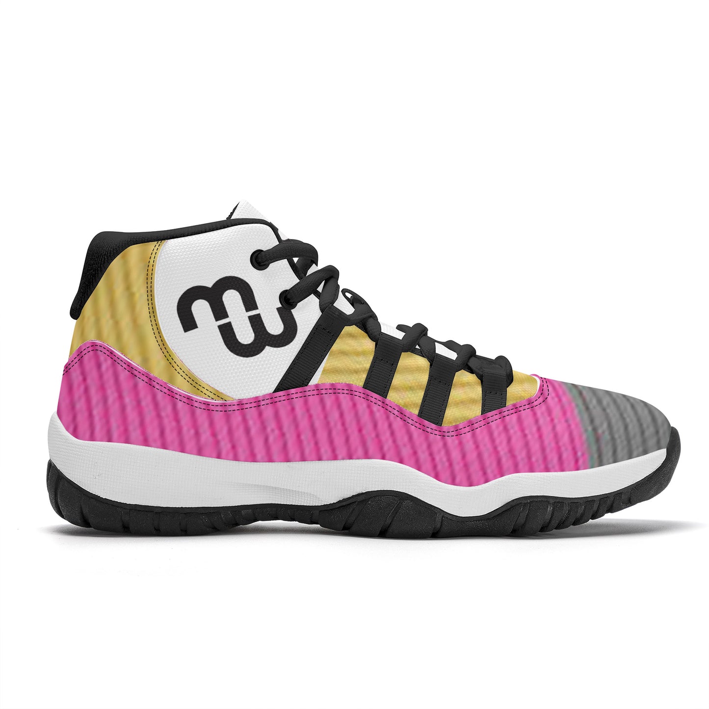 Money Bushae SF_S38 High Top Air Retro Sneakers - pink yellow