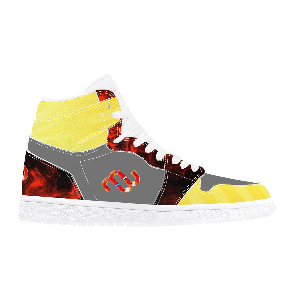 Money Bushae D17 High Top Synthetic Leather Sneaker