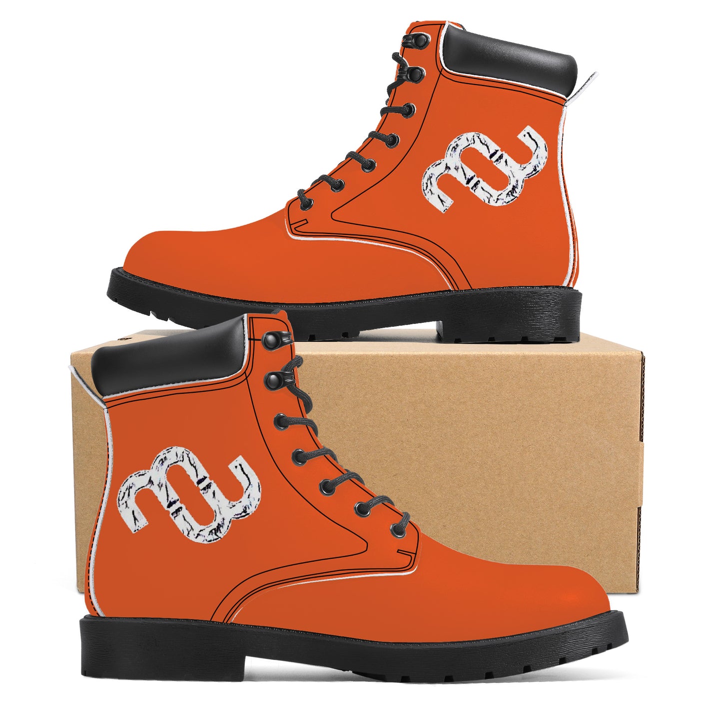 Money Bushae D20 Synthetic Leather Boots orange