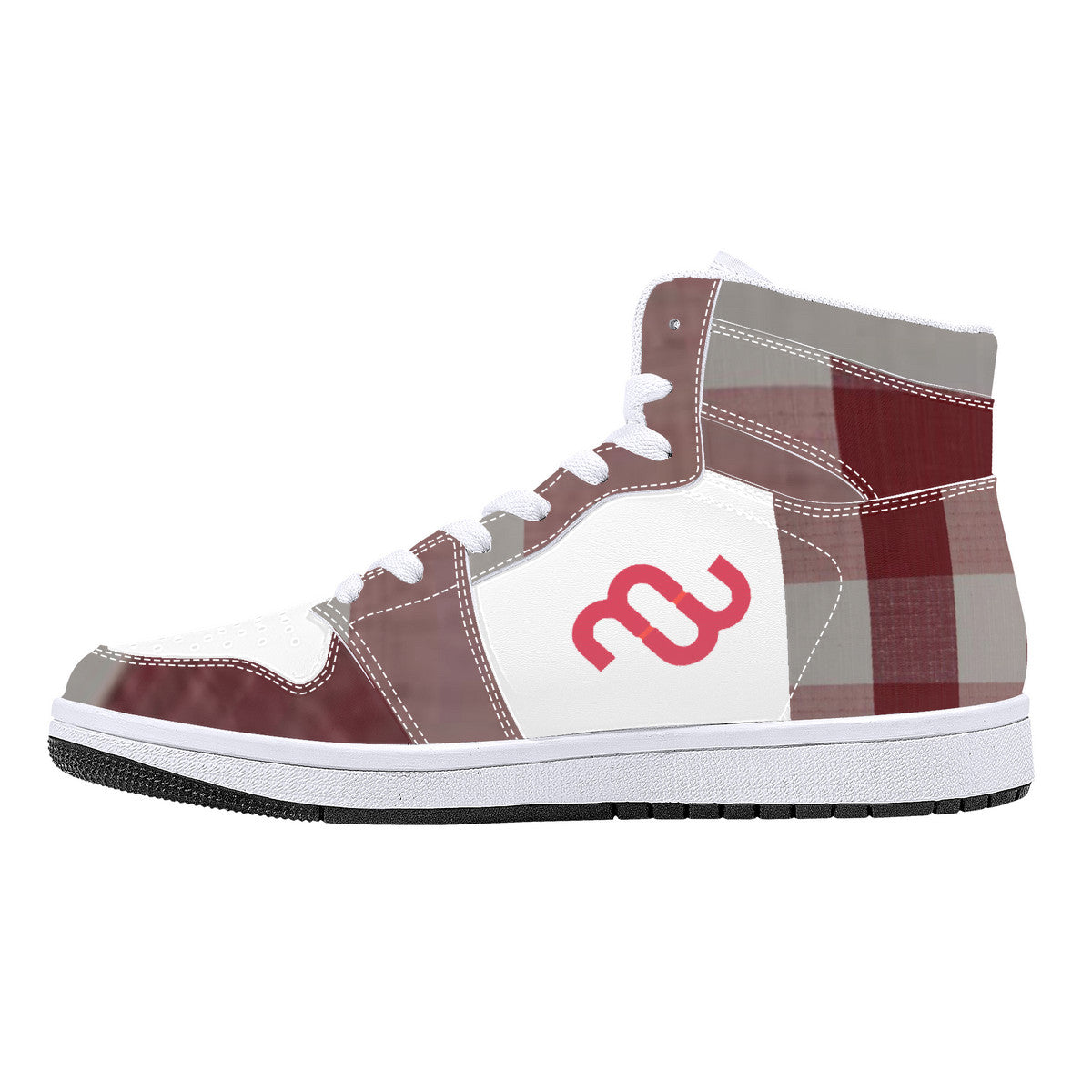 Money Bushae D16 High-Top Synthetic Leather Sneakers - White