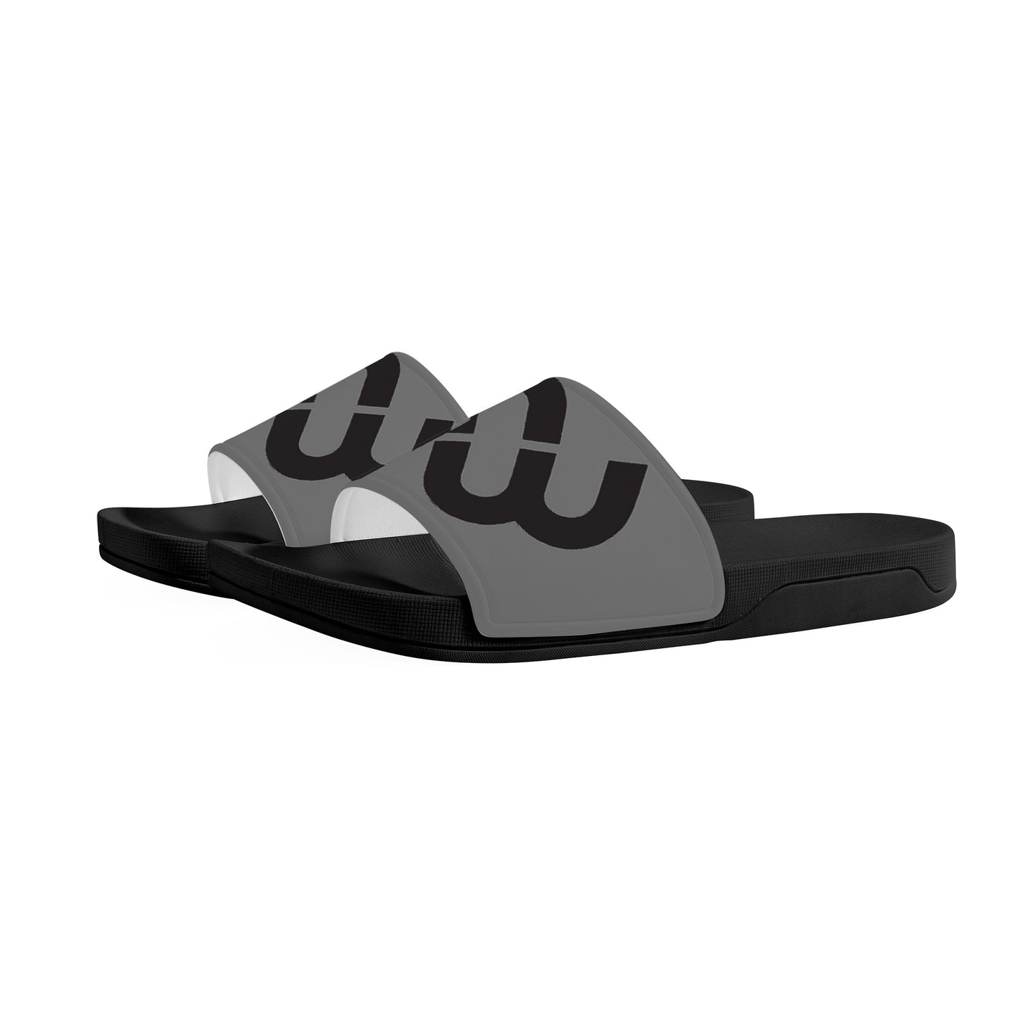 Money Bushae D30 Slide Sandals - Black and Grey