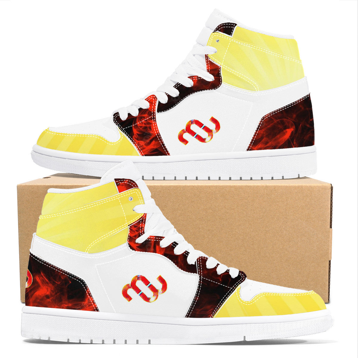 Money Bushae D17 High Top Synthetic Leather Sneaker