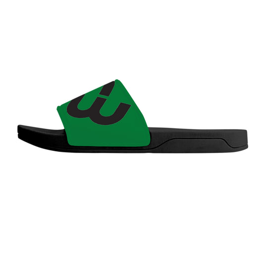 Money Bushae D30 Slide Sandals - Black and Green