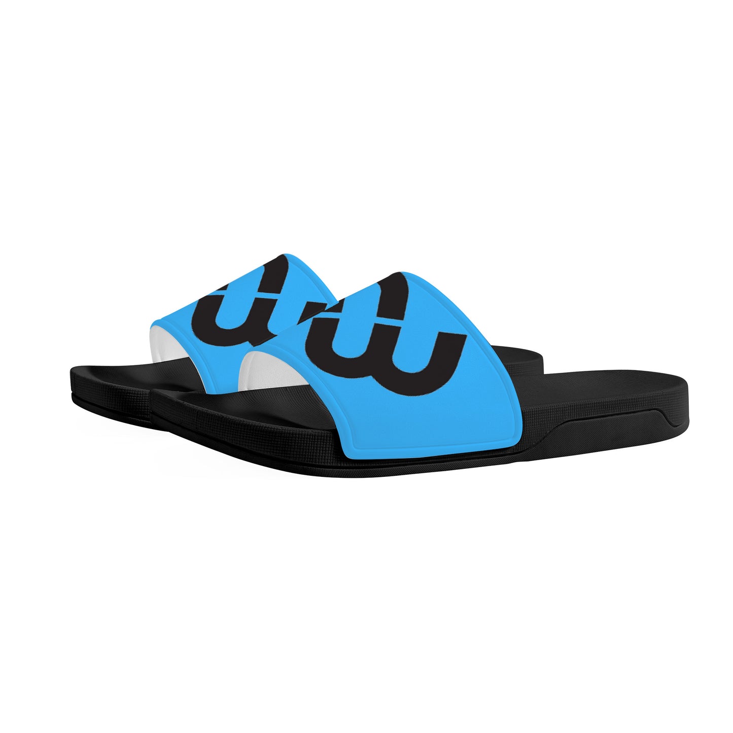 Money Bushae D30 Slide Sandals - Black and Blue