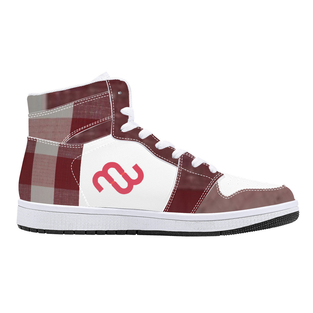 Money Bushae D16 High-Top Synthetic Leather Sneakers - White