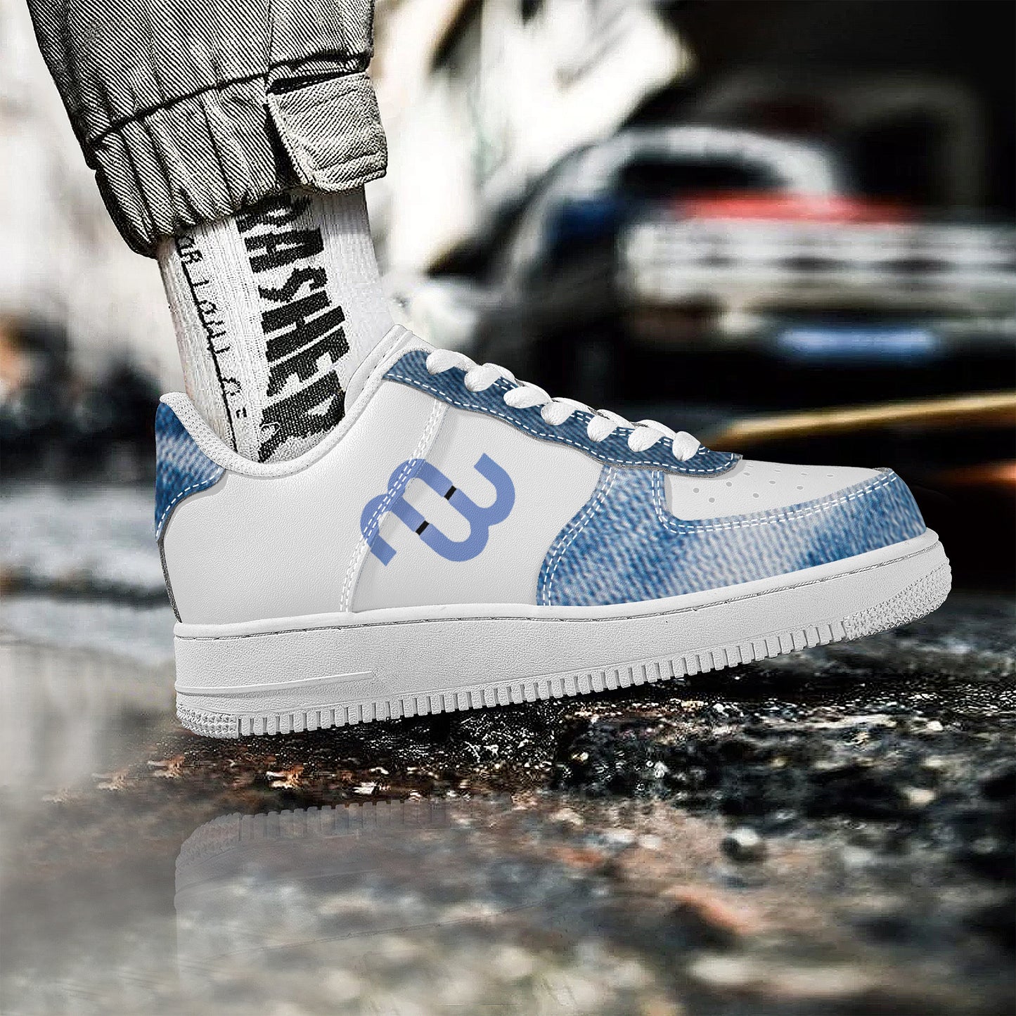 Money Bushae Denim SF_F8 Low Top Unisex Sneaker