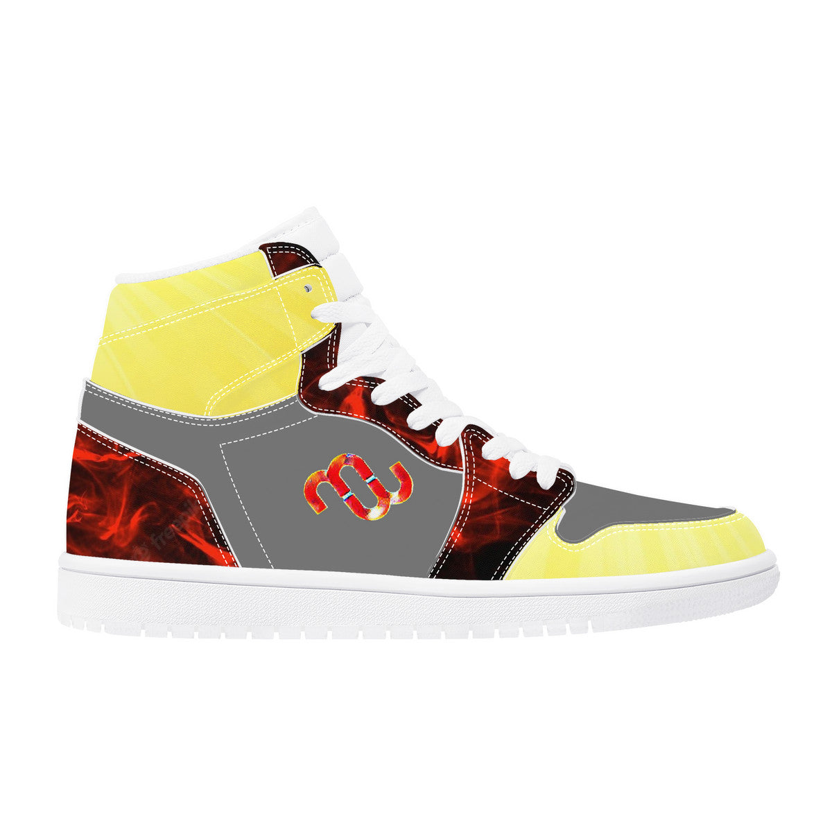 Money Bushae D17 High Top Synthetic Leather Sneaker