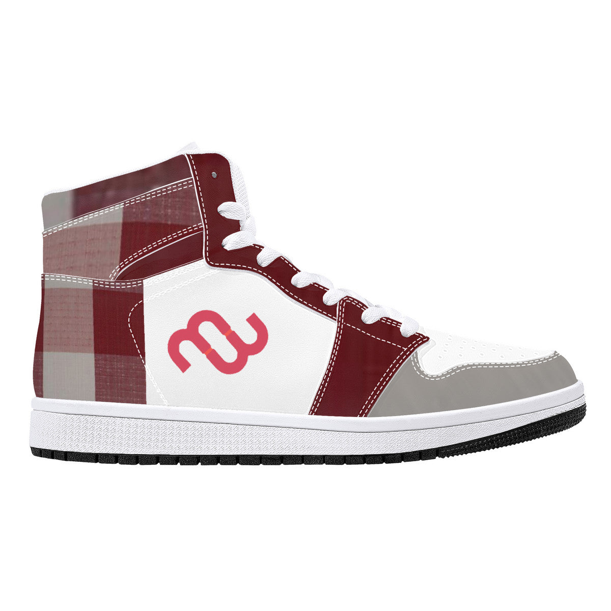 Money Bushae D16 High-Top Synthetic Leather Sneakers - White